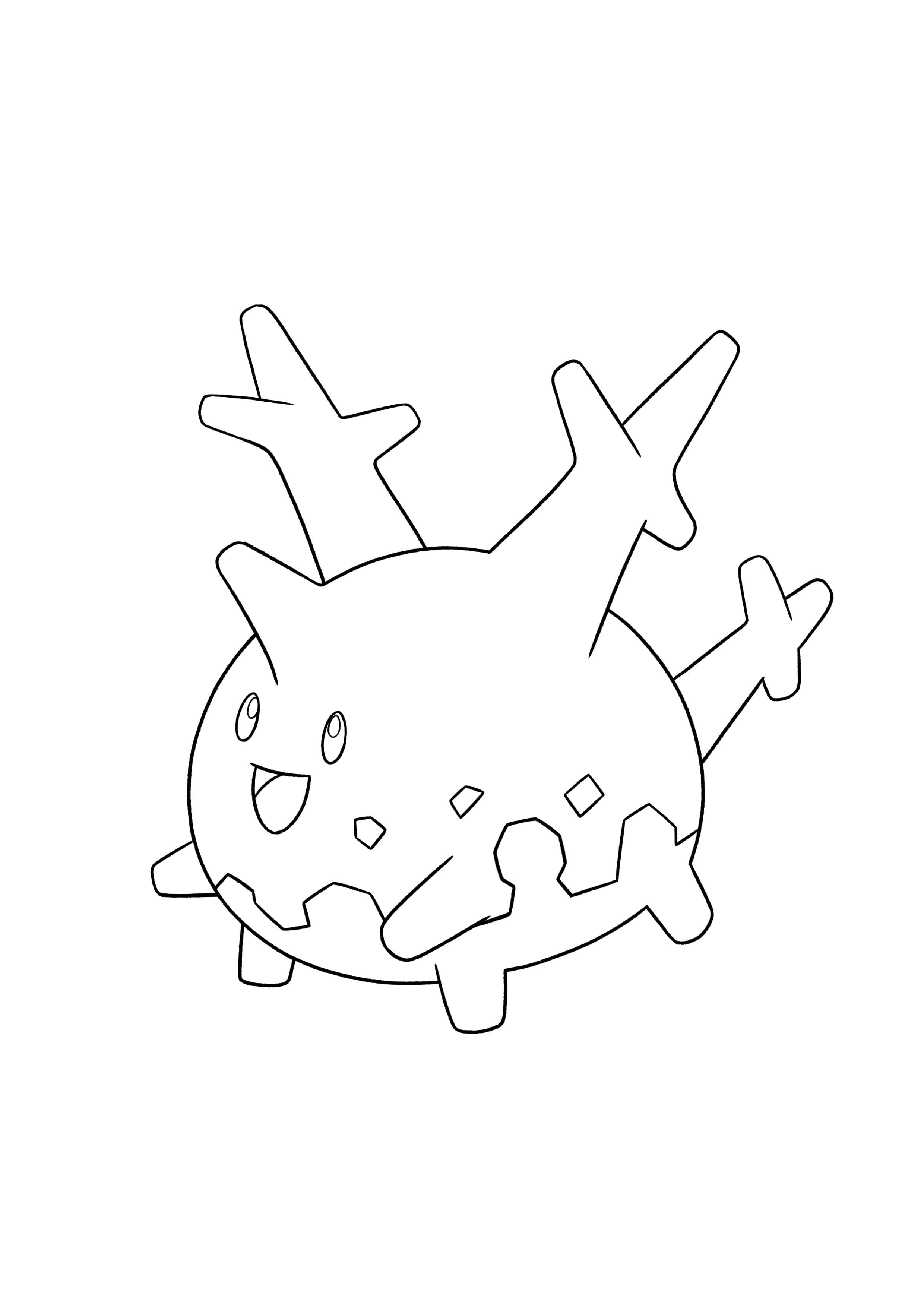 Página para colorear Corsola (A4) para imprimir