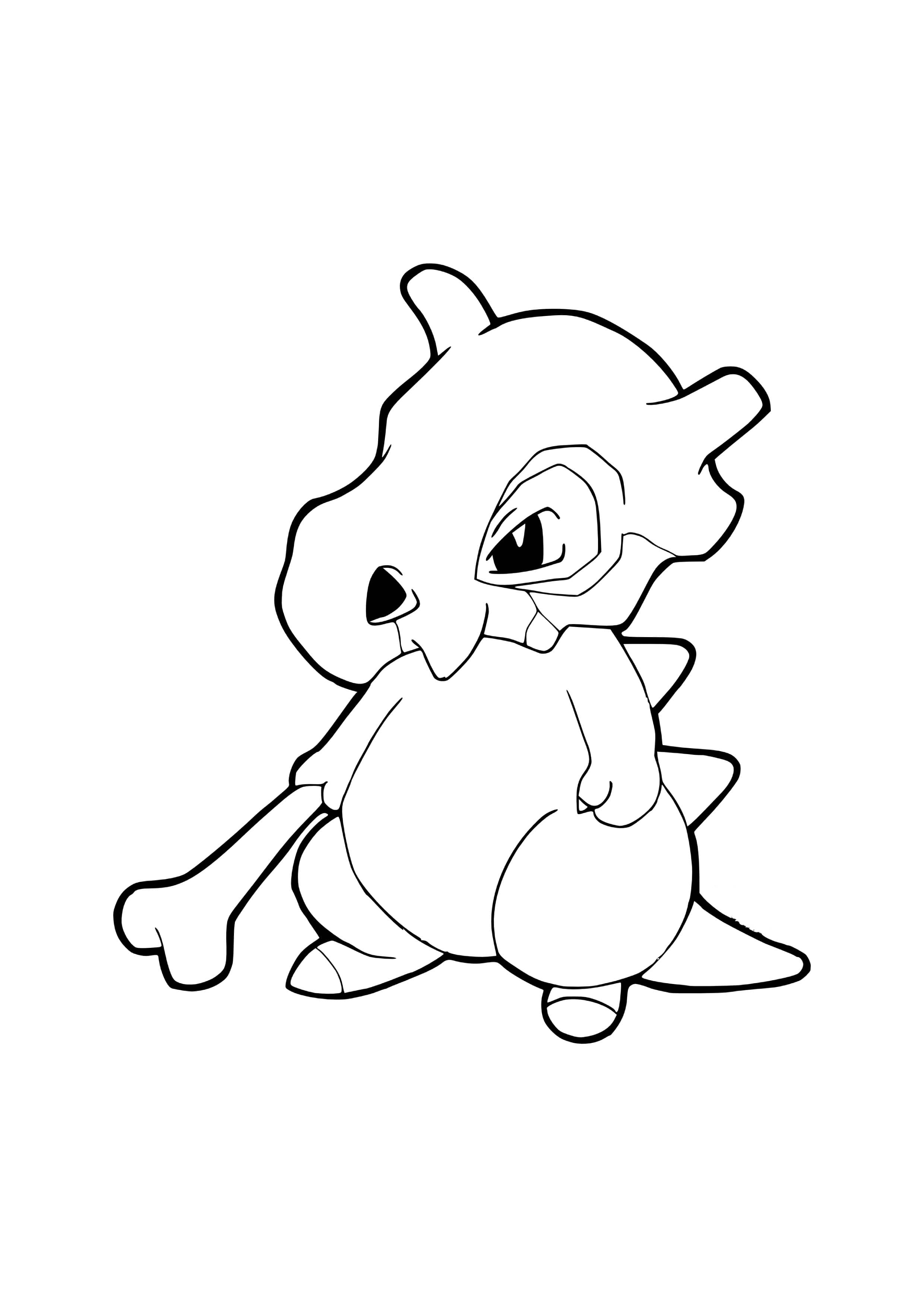 Página para colorear Cubone (A4) para imprimir