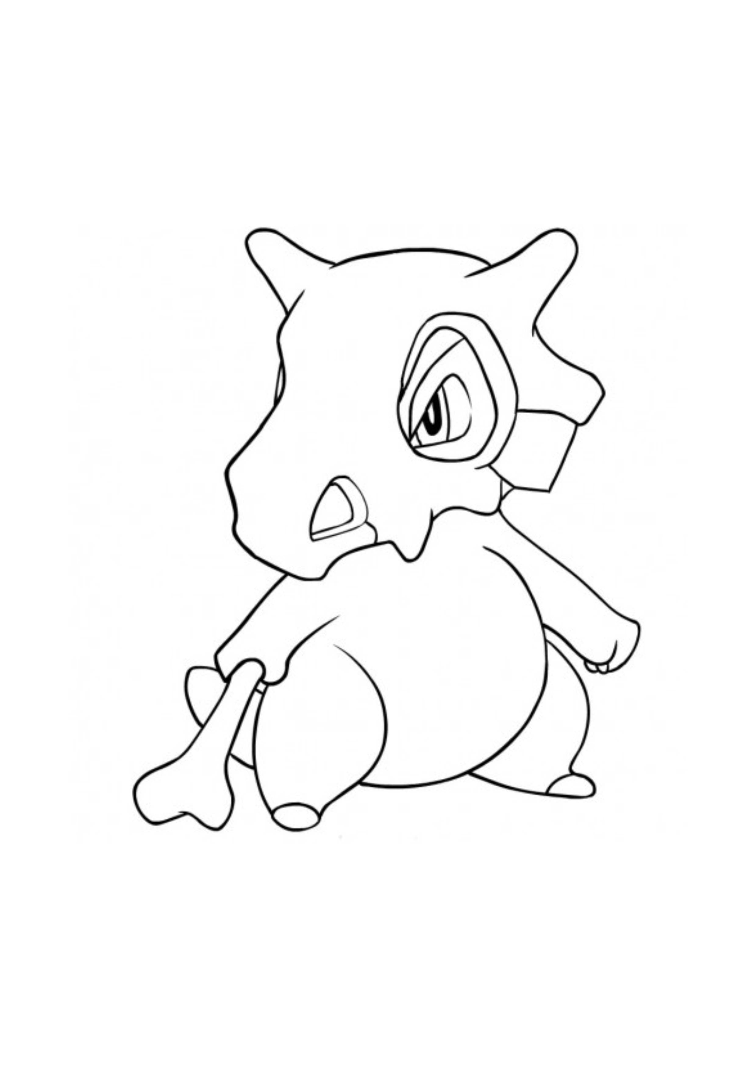 Página para colorear Cubone (A4) para imprimir