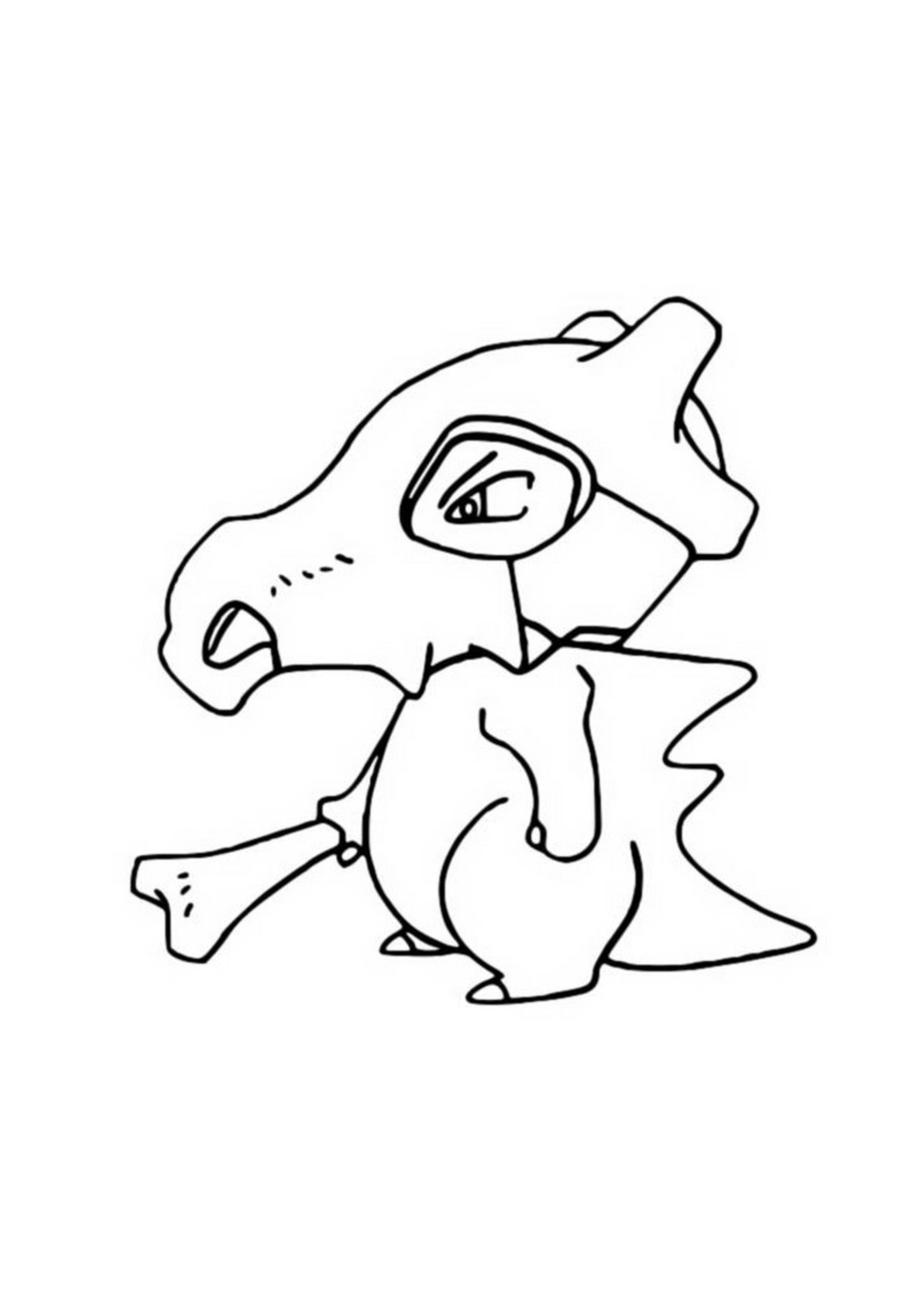 Página para colorear Cubone (A4) para imprimir