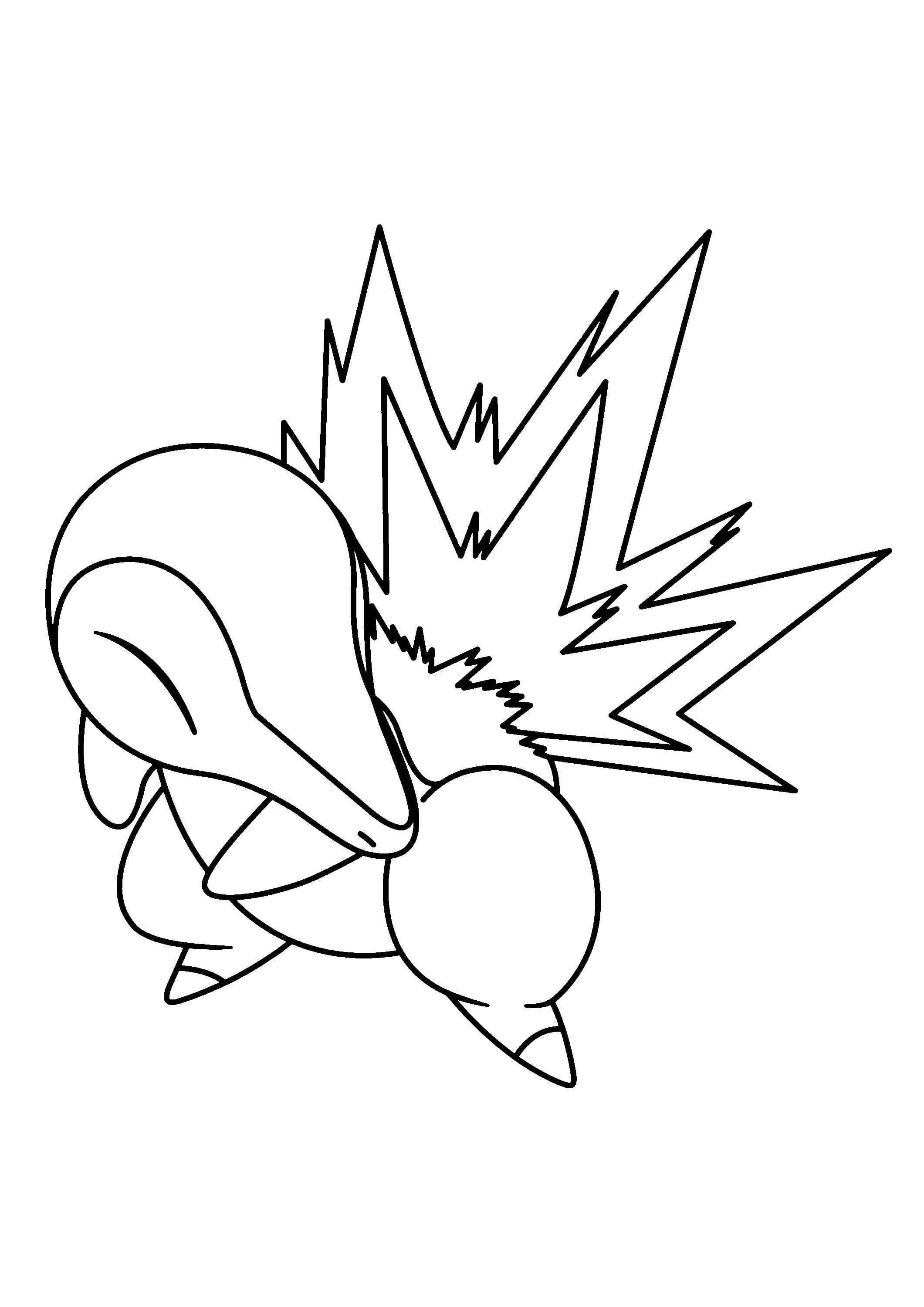 Página para colorear Cyndaquil (A4) para imprimir