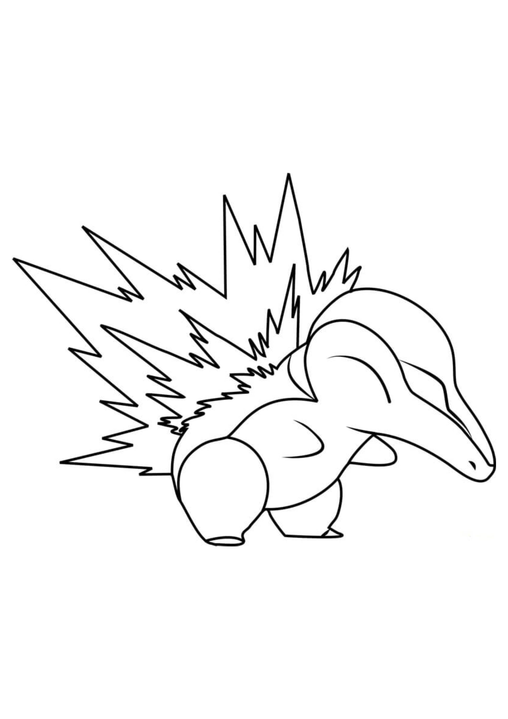 Página para colorear Cyndaquil (A4) para imprimir