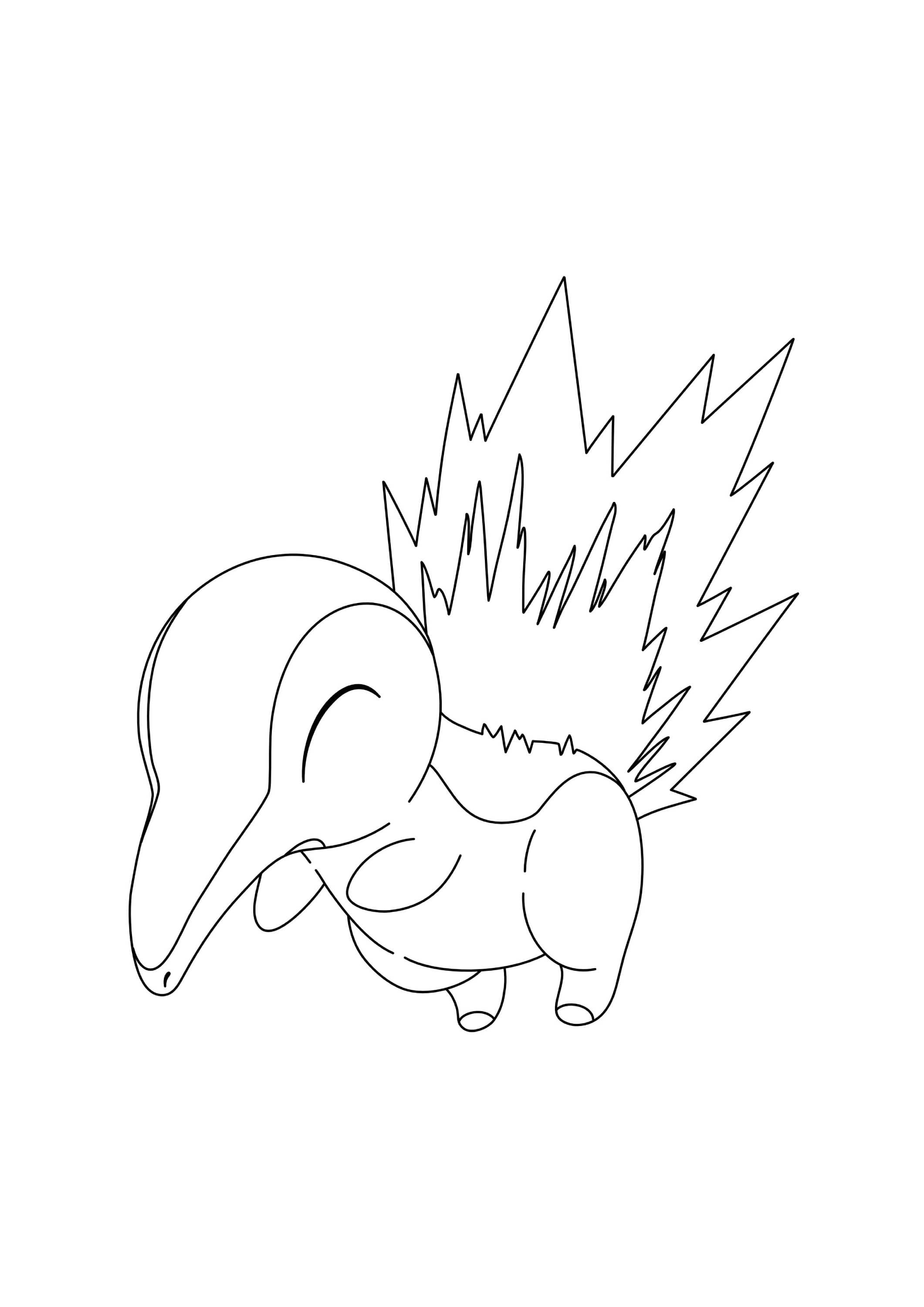 Página para colorear Cyndaquil (A4) para imprimir