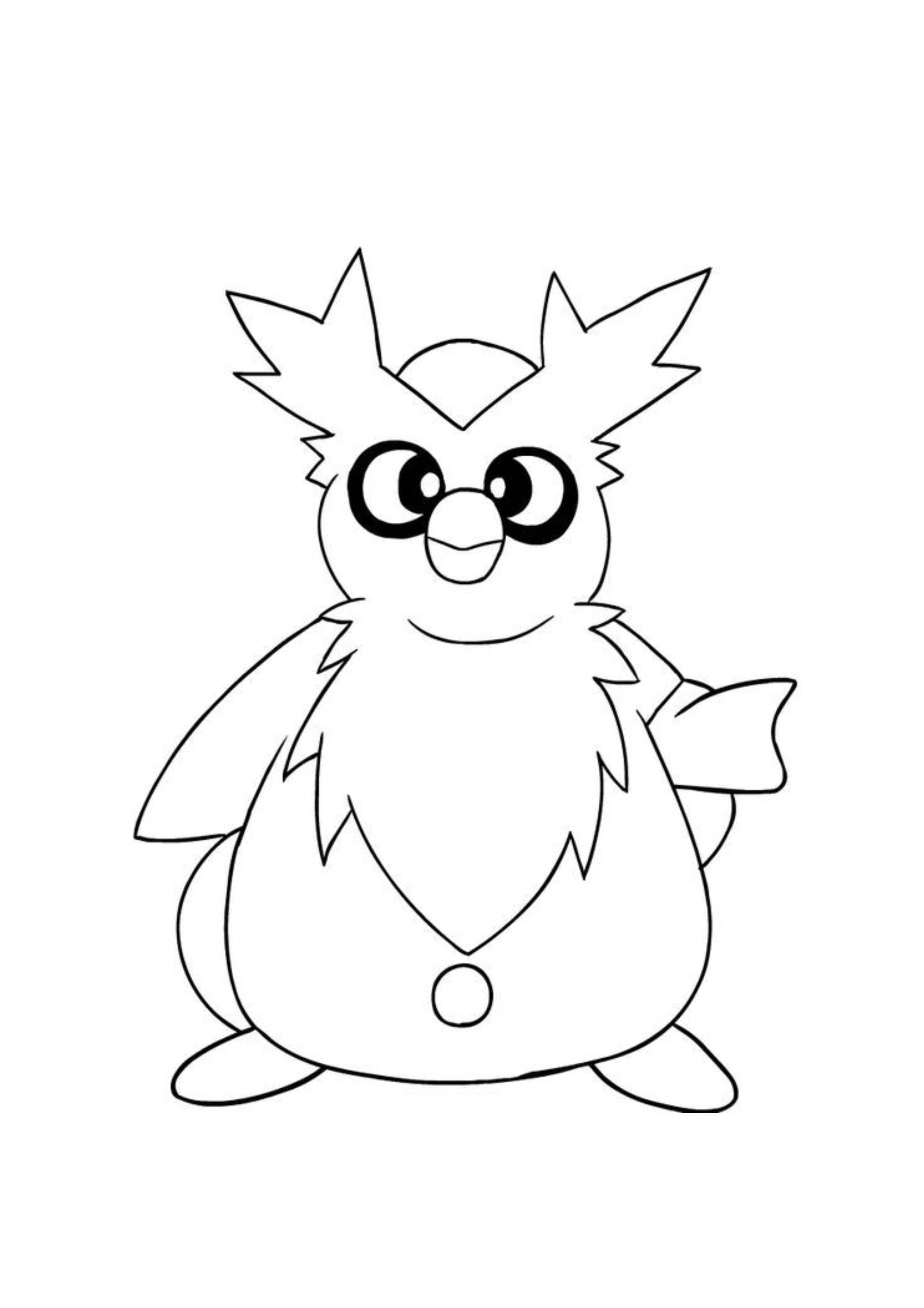Página para colorear Delibird (A4) para imprimir