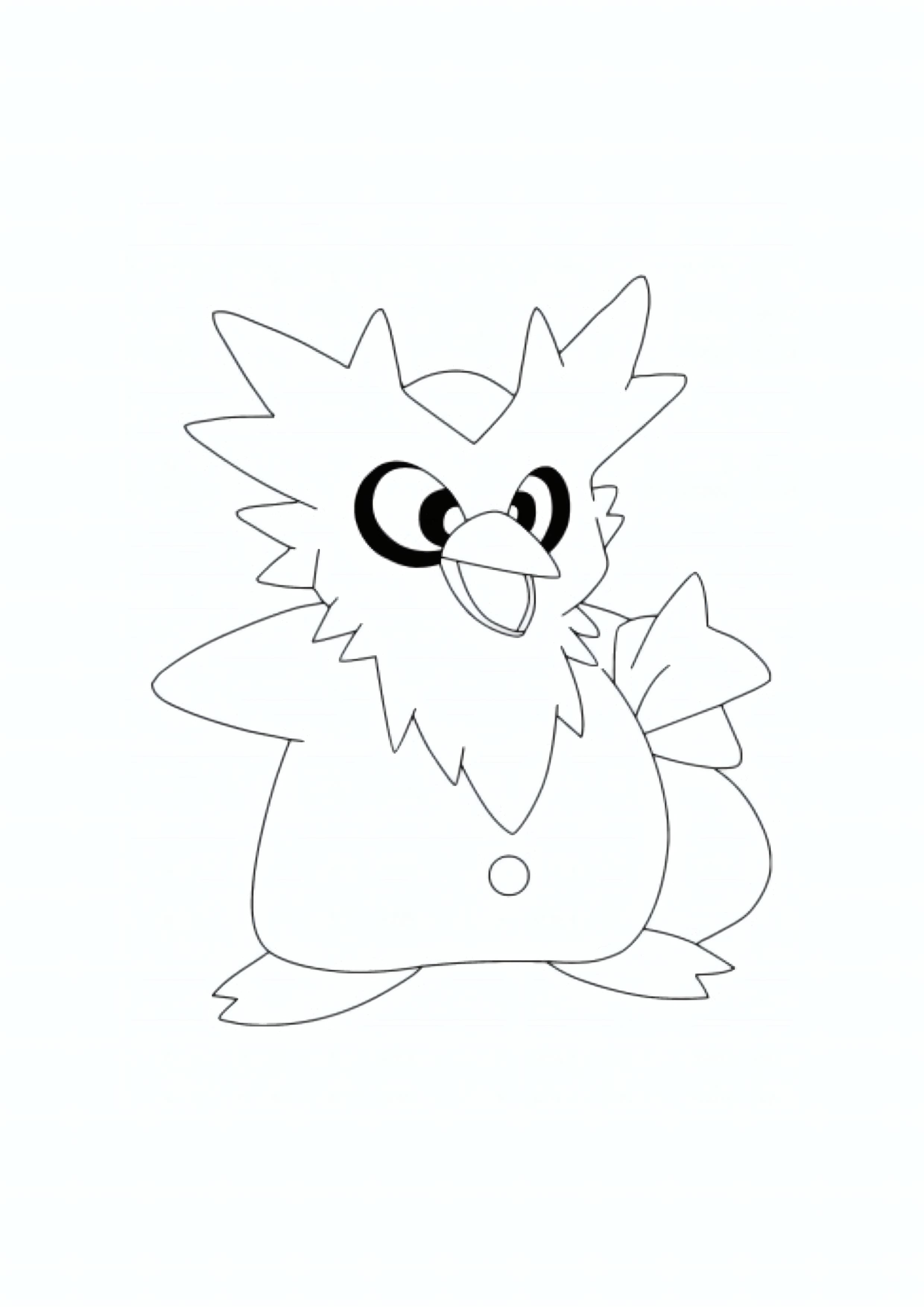 Página para colorear Delibird (A4) para imprimir