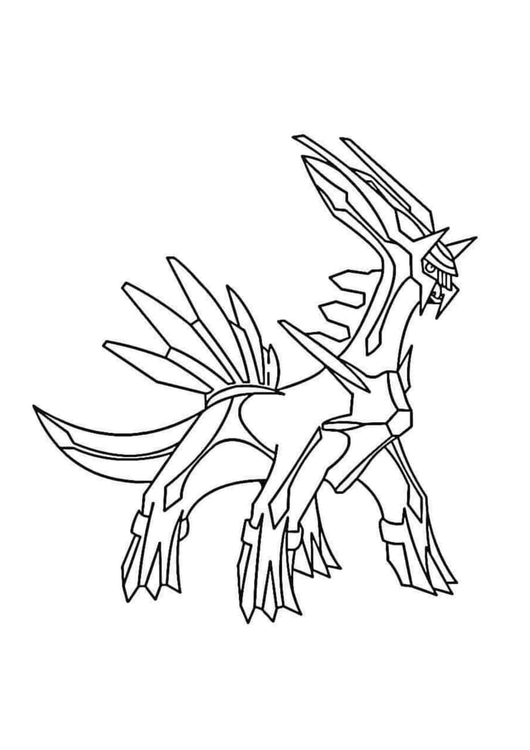 Página para colorear Dialga (A4) para imprimir