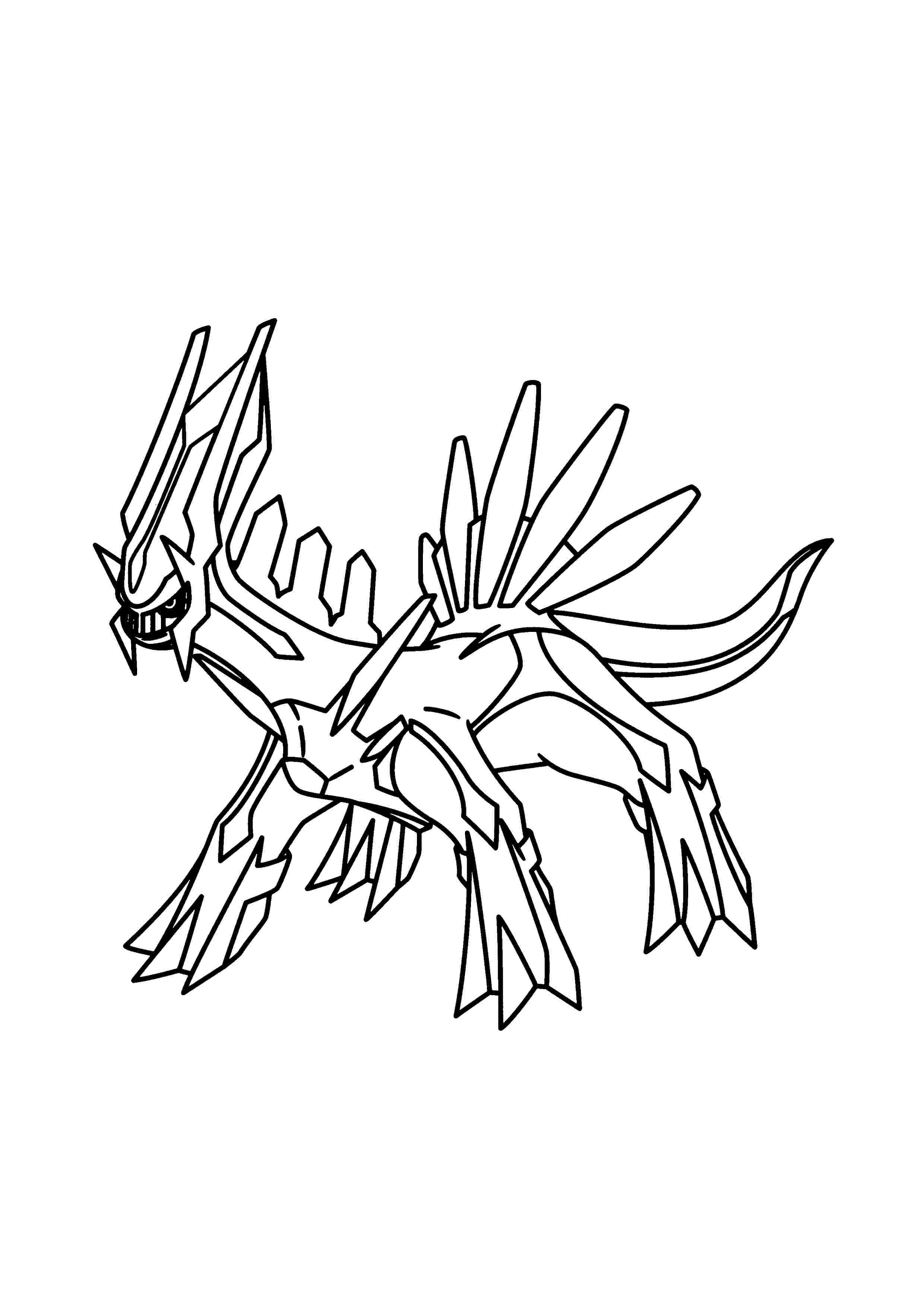 Página para colorear Dialga (A4) para imprimir