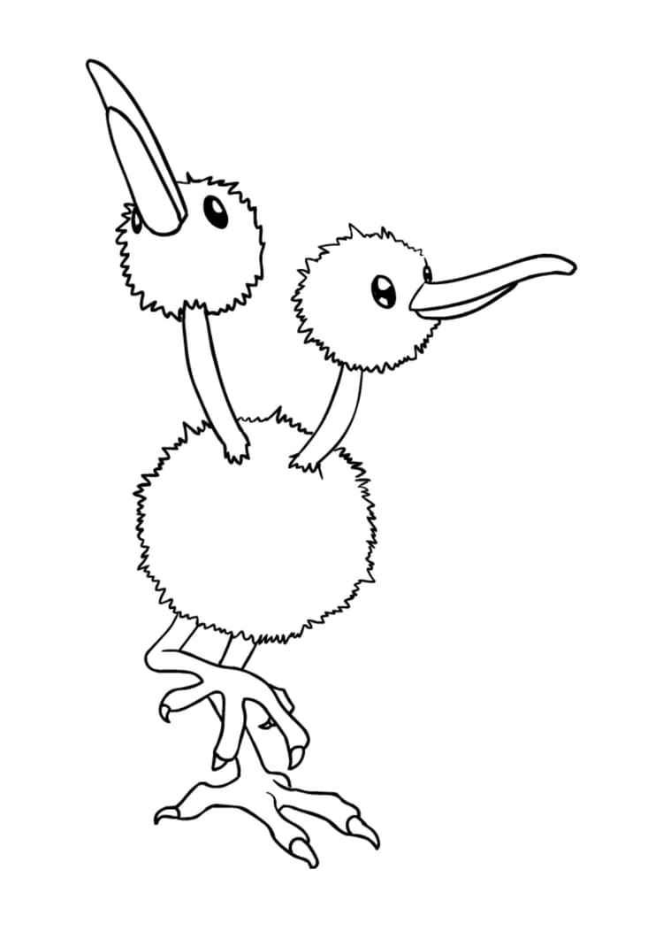Página para colorear Doduo (A4) para imprimir
