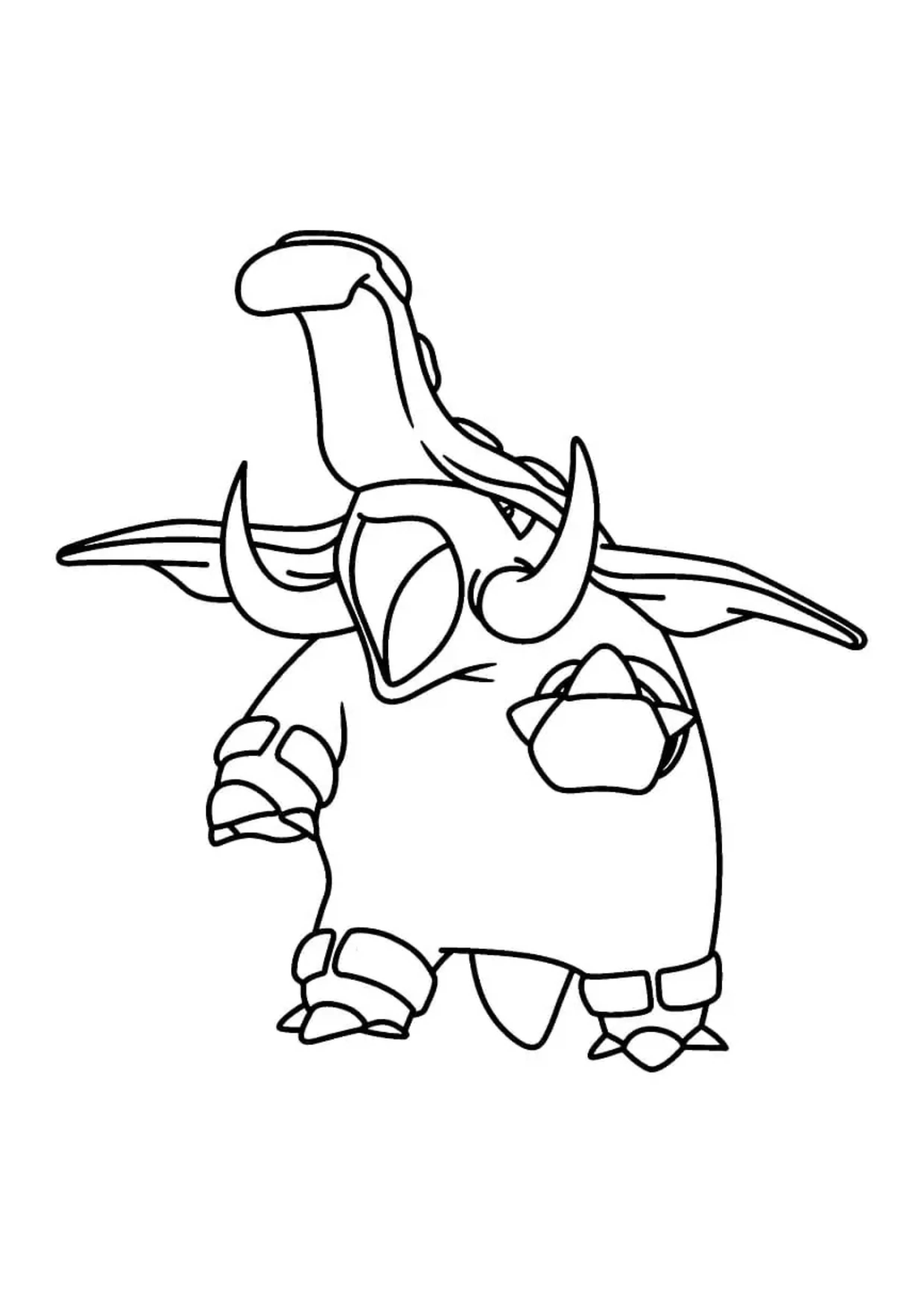 Página para colorear Donphan (A4) para imprimir