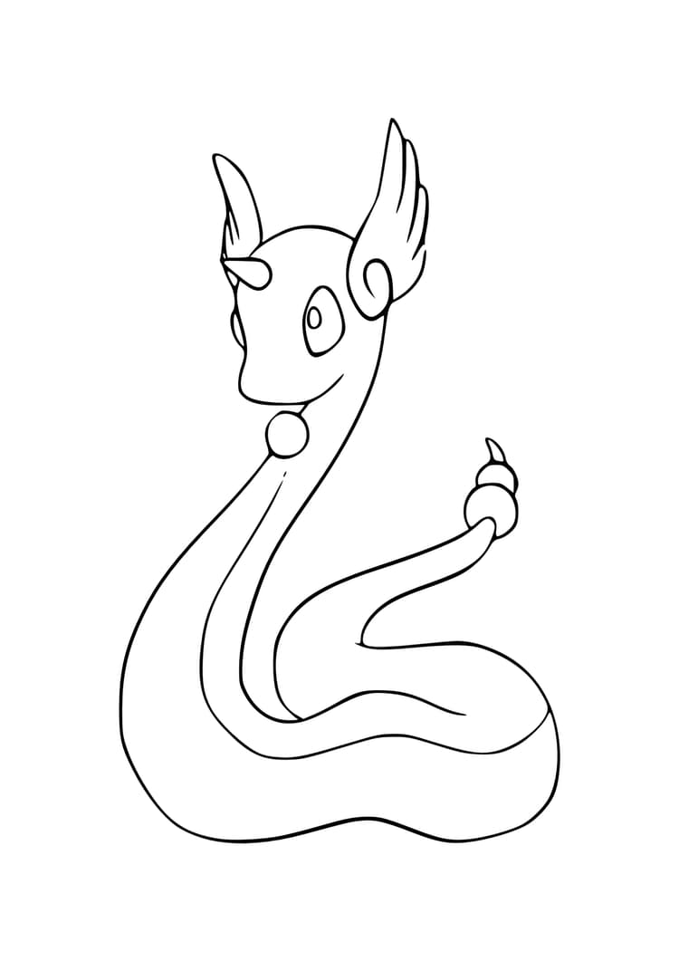 Página para colorear Dragonair (A4) para imprimir