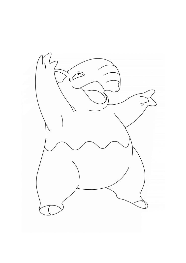 Página para colorear Drowzee (A4) para imprimir