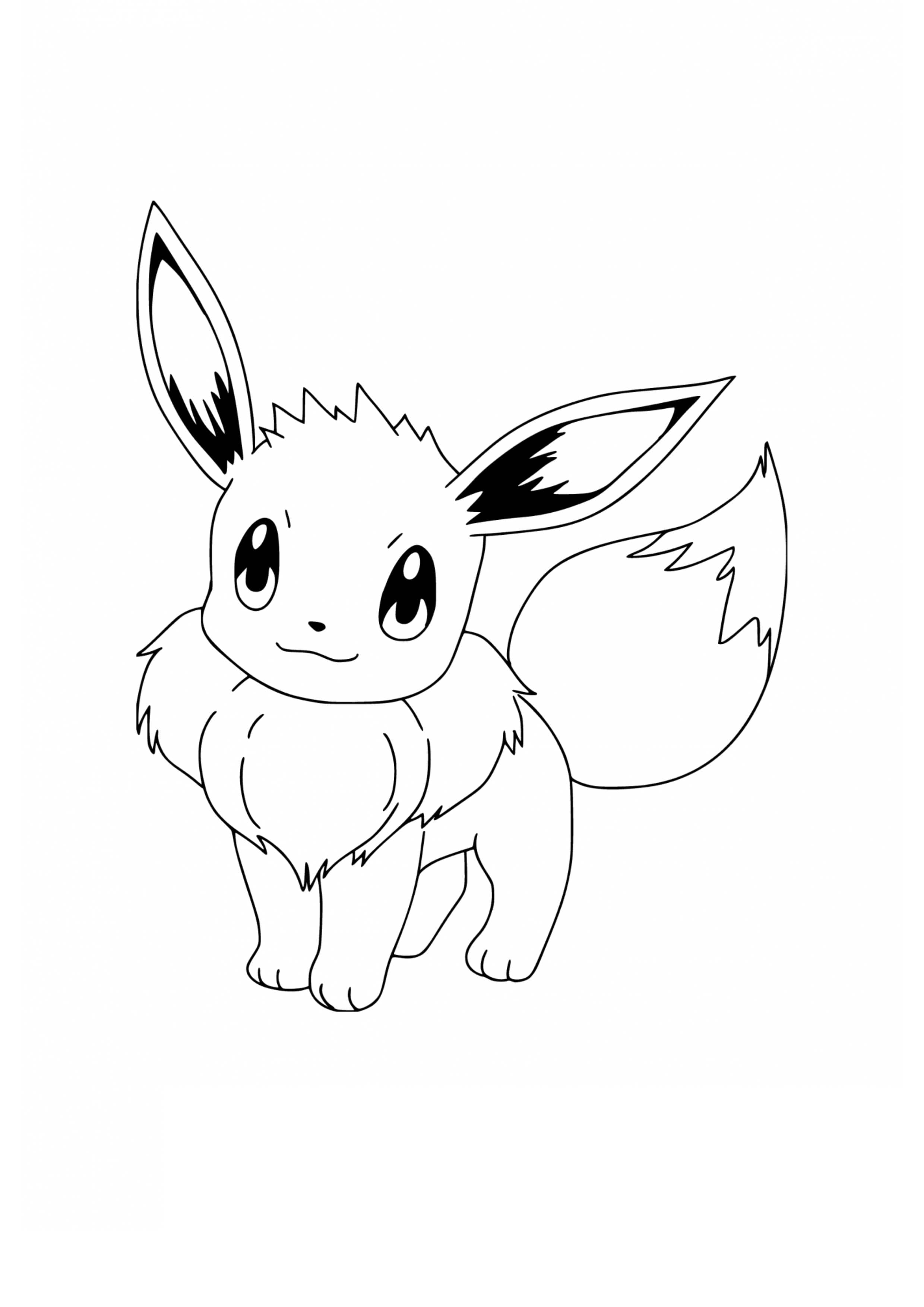 Página para colorear Eevee (A4) para imprimir
