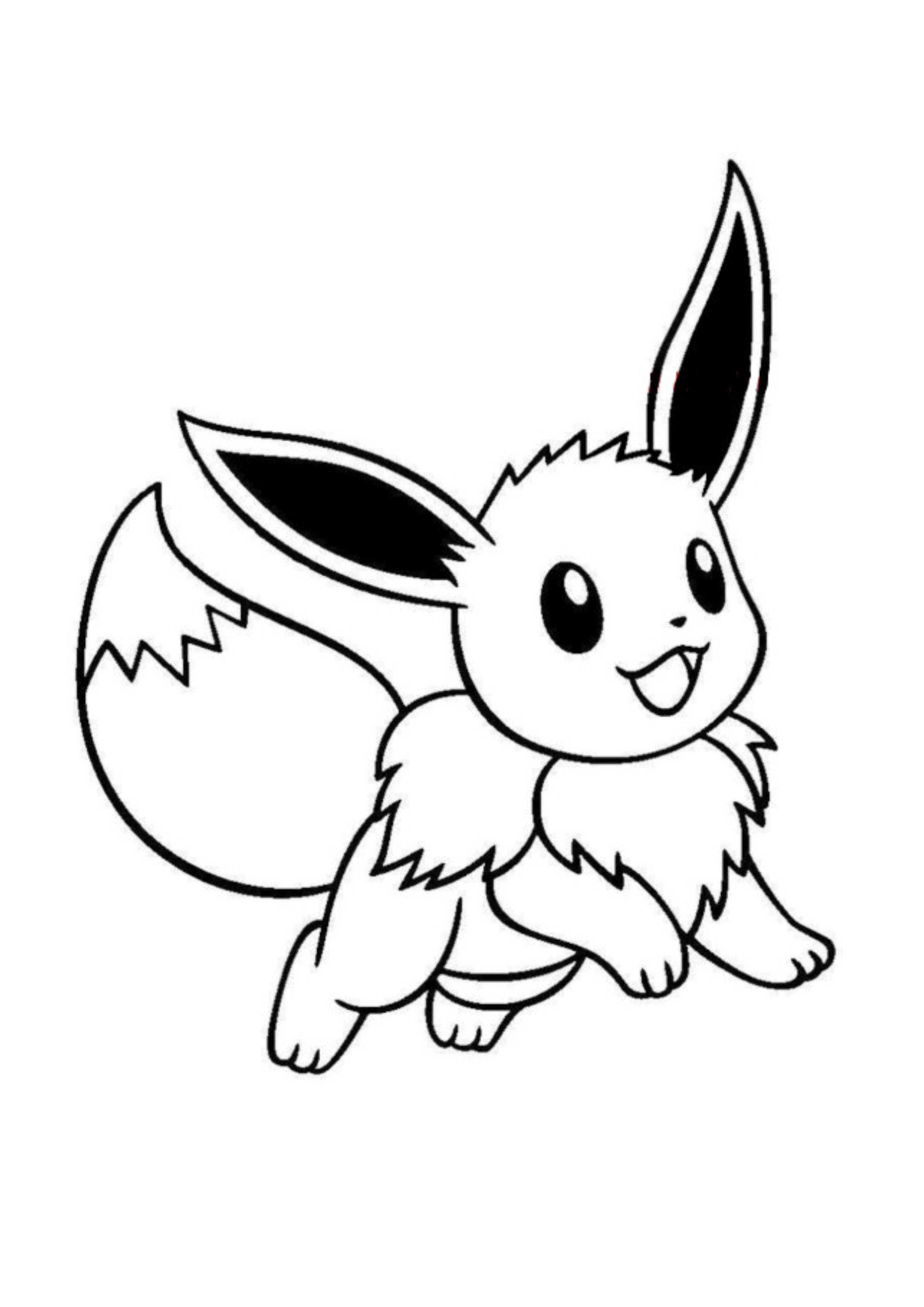 Página para colorear Eevee (A4) para imprimir