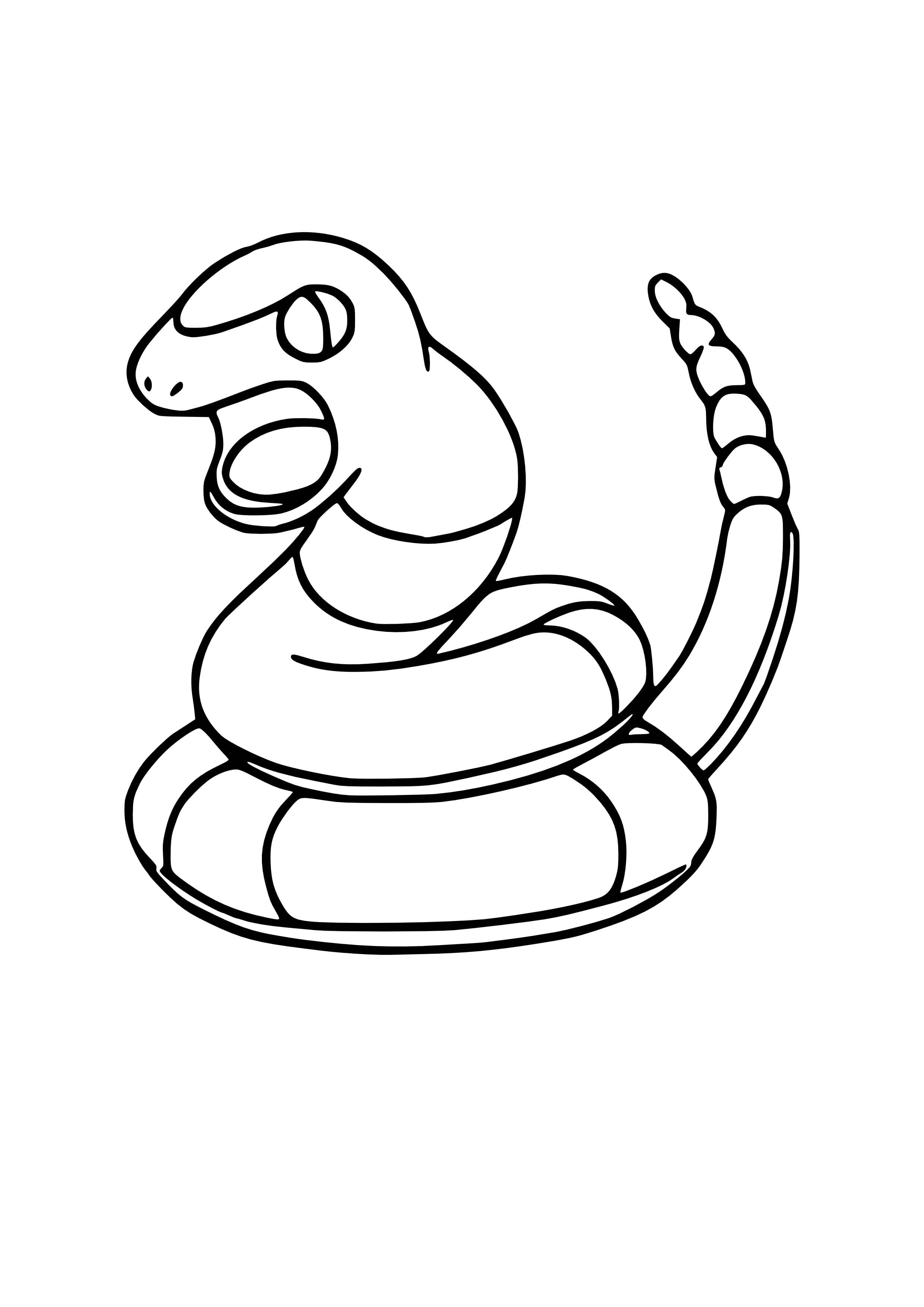 Página para colorear Ekans (A4) para imprimir