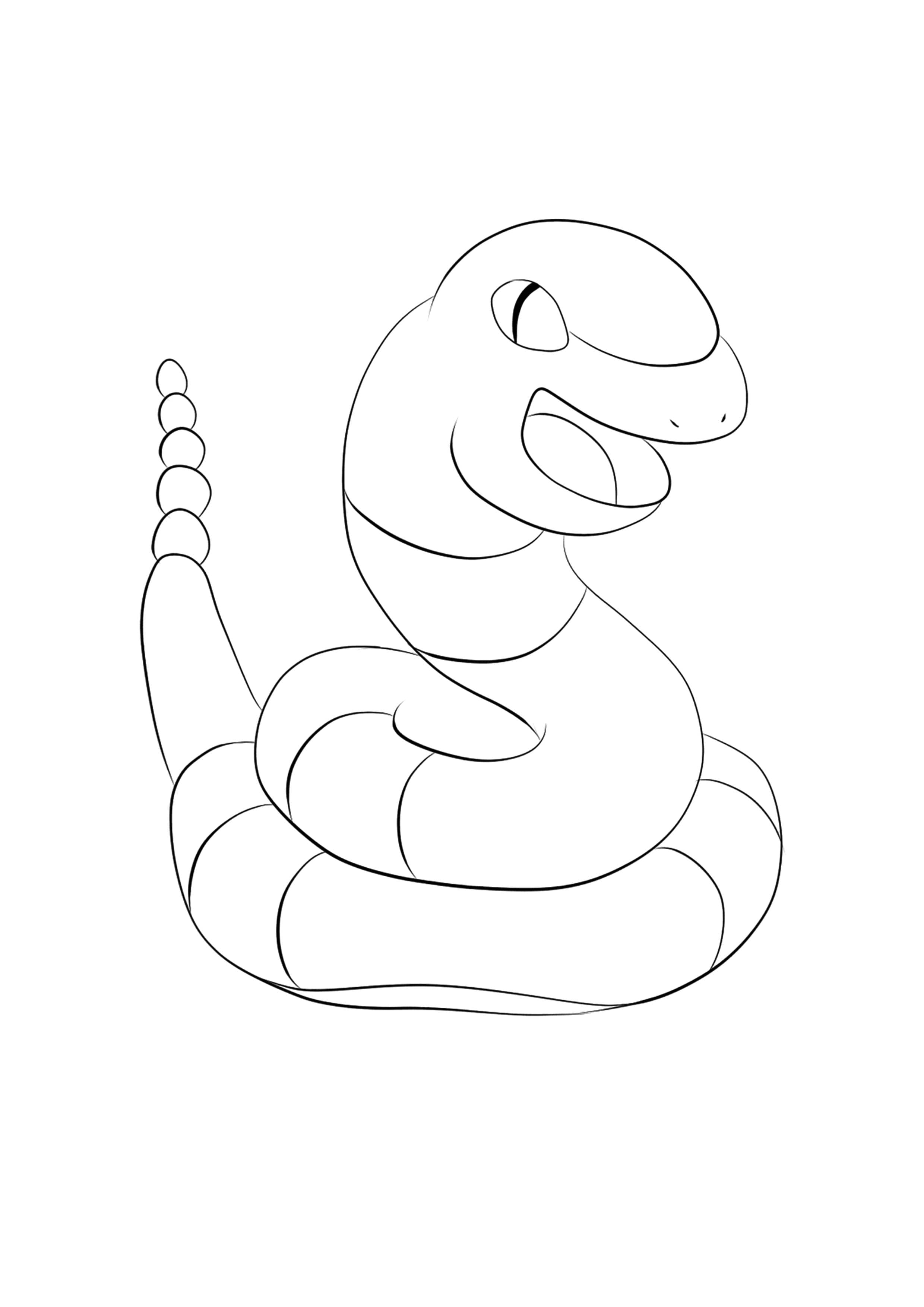 Página para colorear Ekans (A4) para imprimir