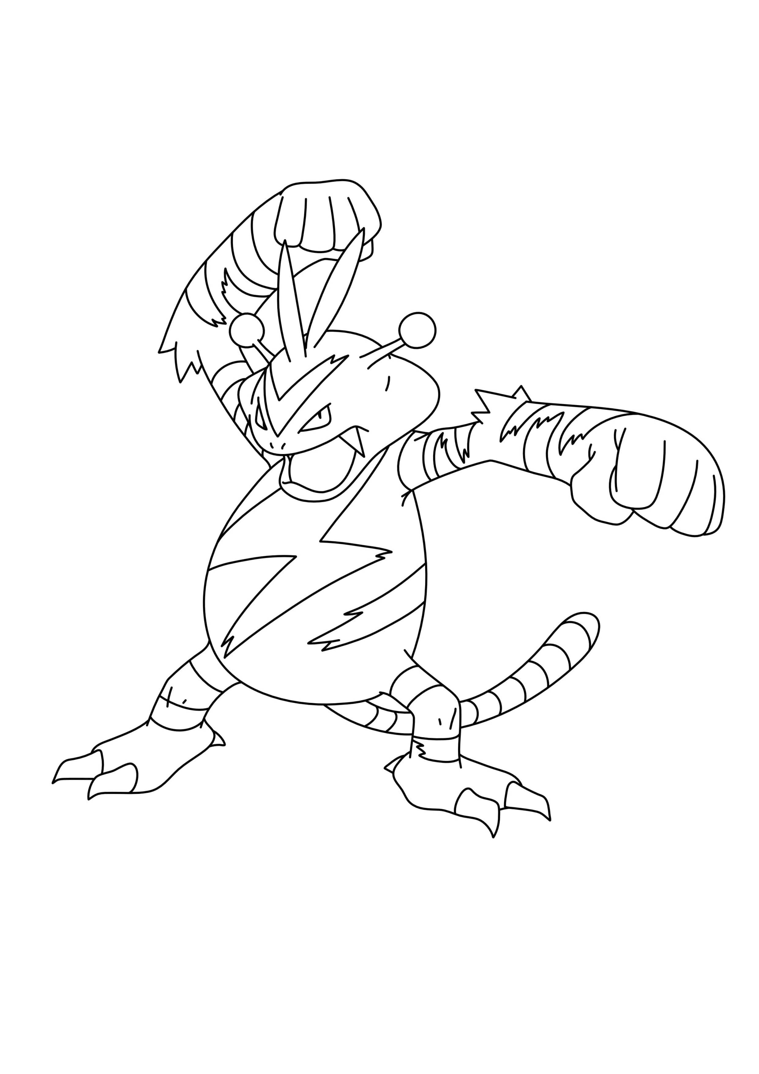 Página para colorear Electabuzz (A4) para imprimir