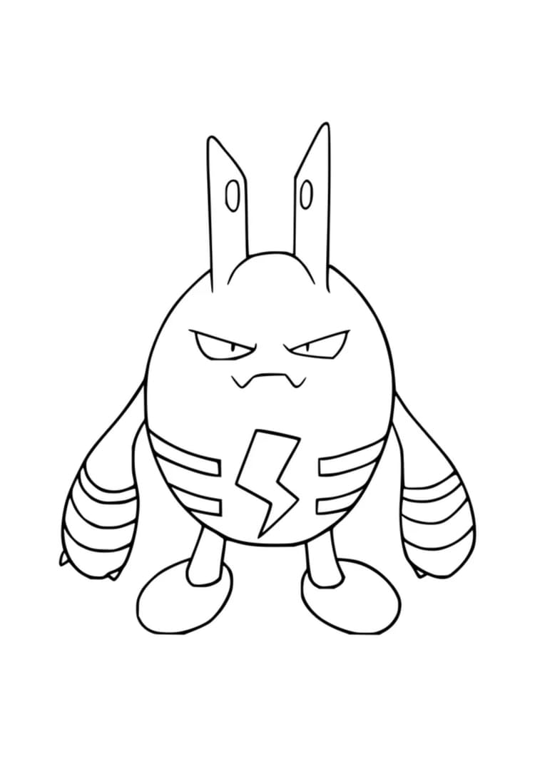 Página para colorear Elekid (A4) para imprimir