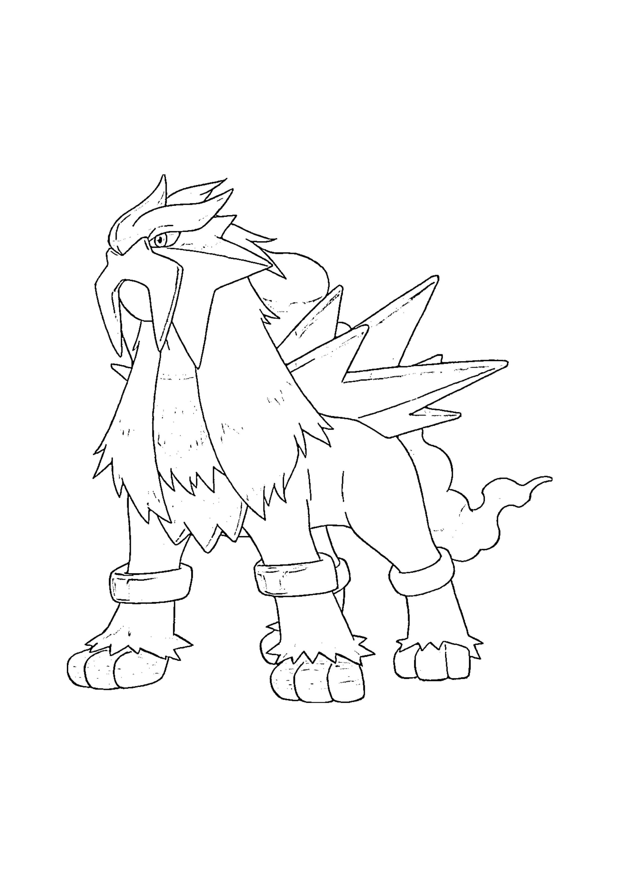 Página para colorear Entei (A4) para imprimir