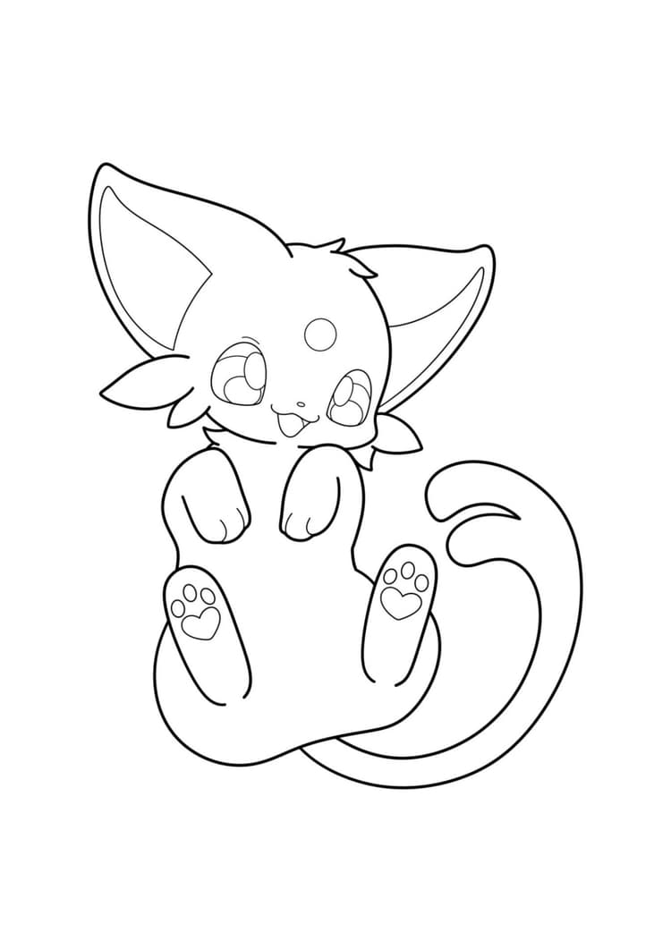 Página para colorear Espeon (A4) para imprimir