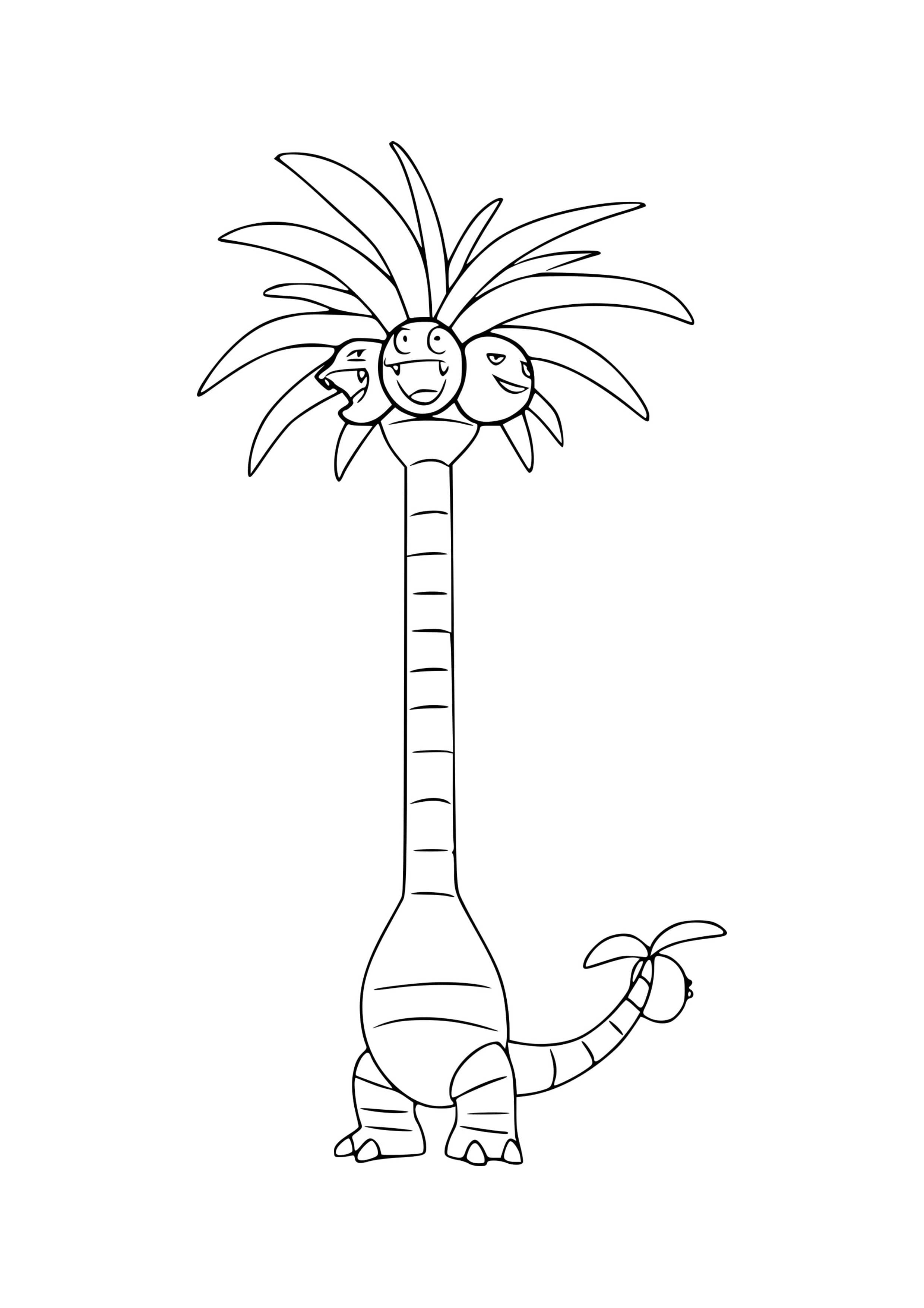 Página para colorear Exeggutor (A4) para imprimir