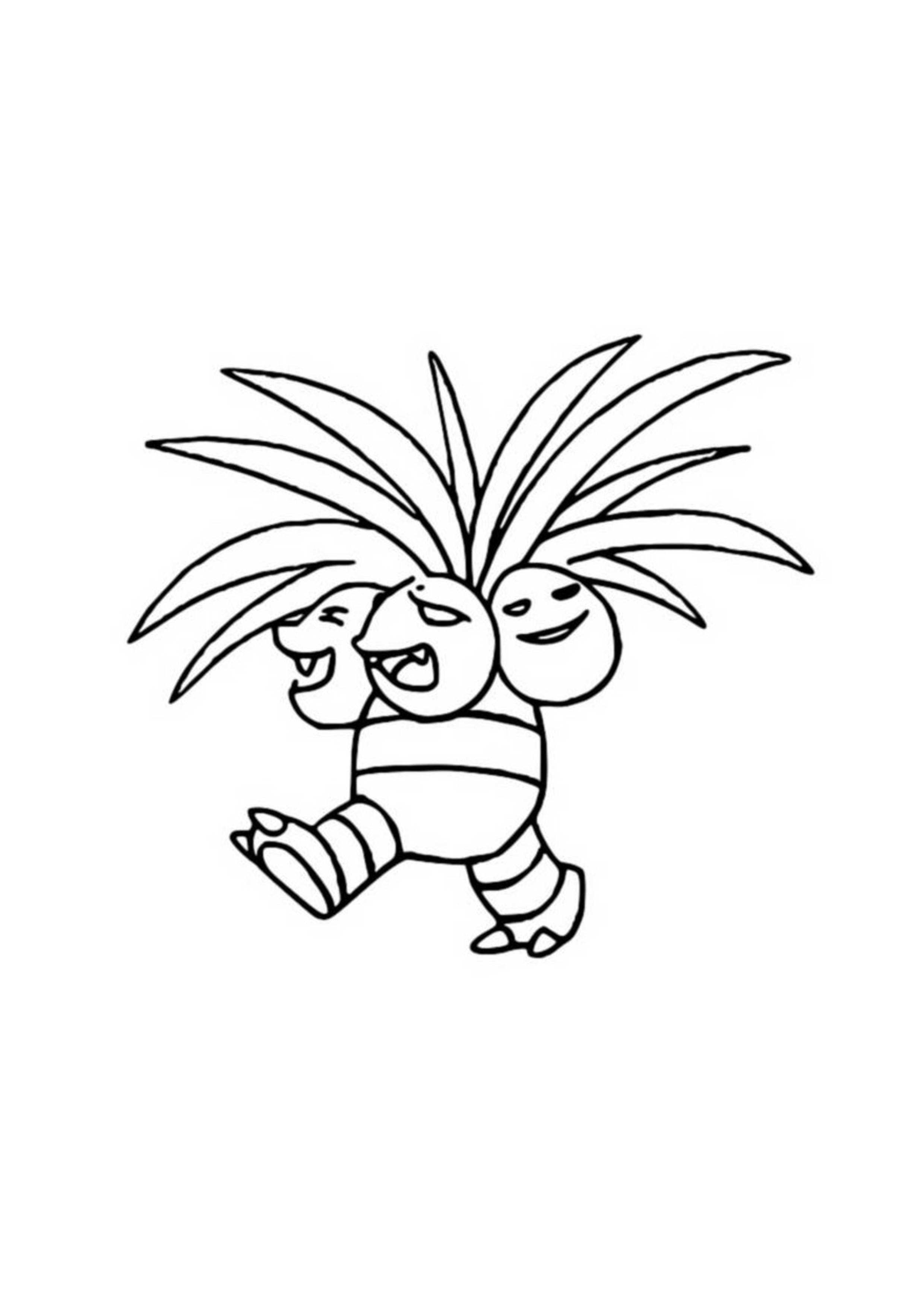 Página para colorear Exeggutor (A4) para imprimir