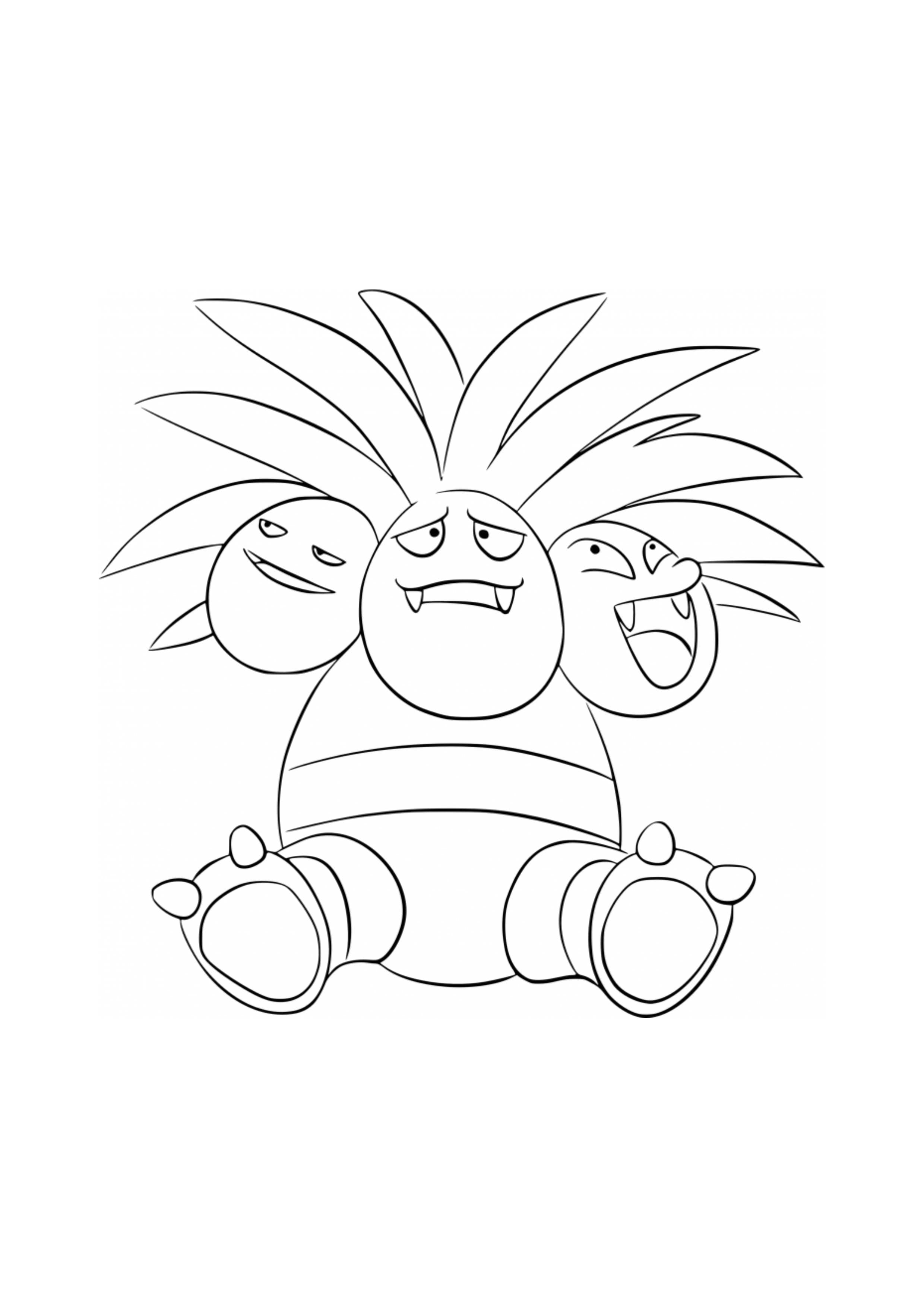 Página para colorear Exeggutor (A4) para imprimir