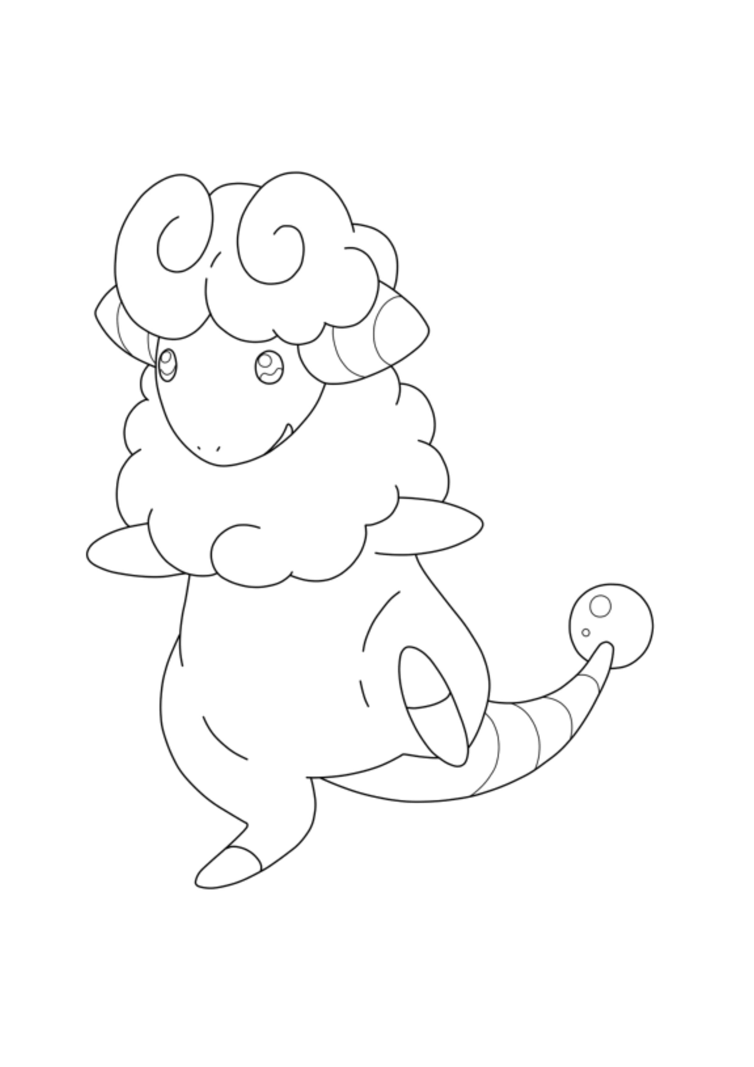 Página para colorear Flaaffy (A4) para imprimir