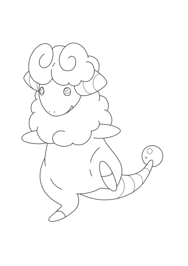 Página para colorear Flaaffy (A4) para imprimir