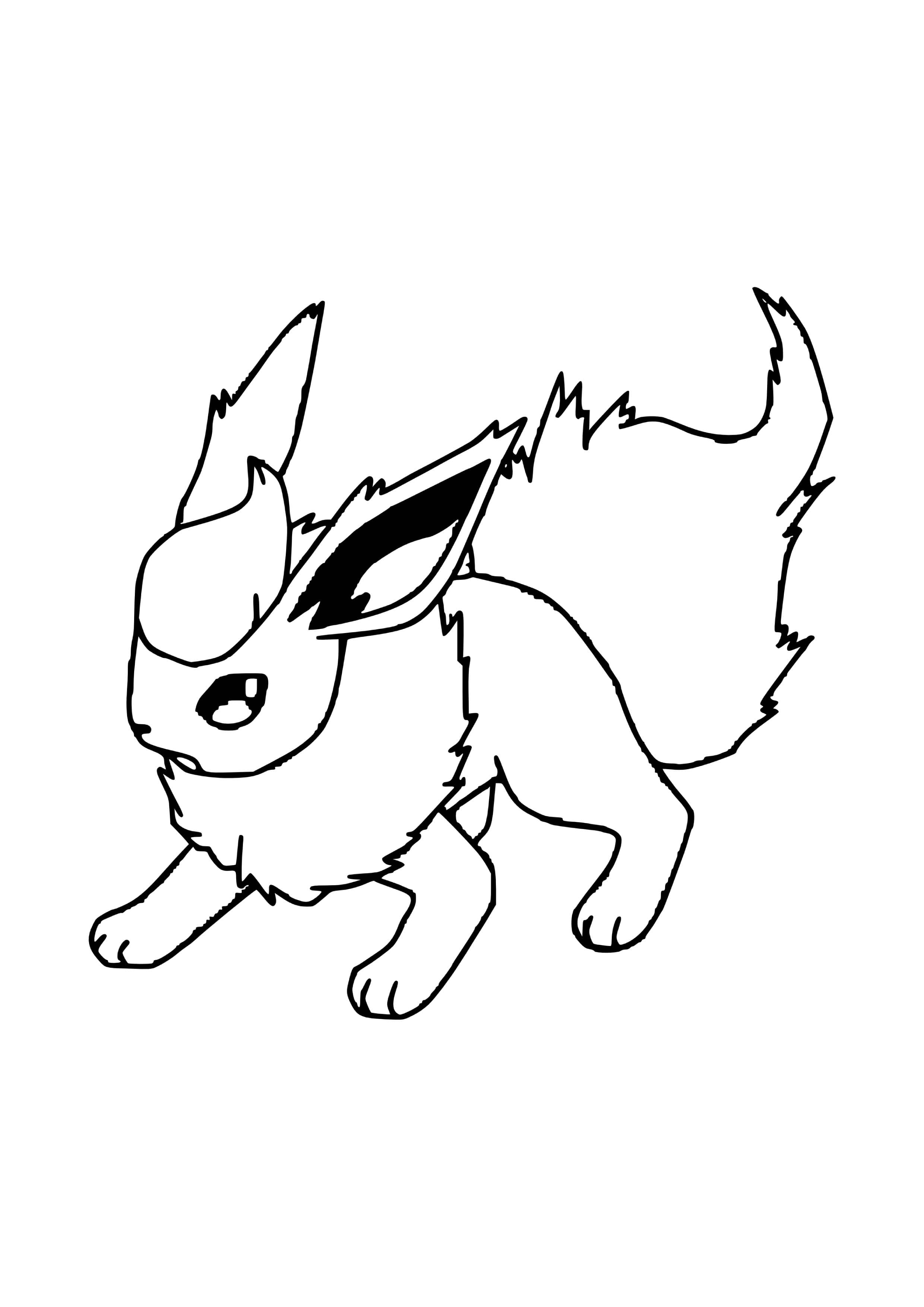 Página para colorear Flareon (A4) para imprimir