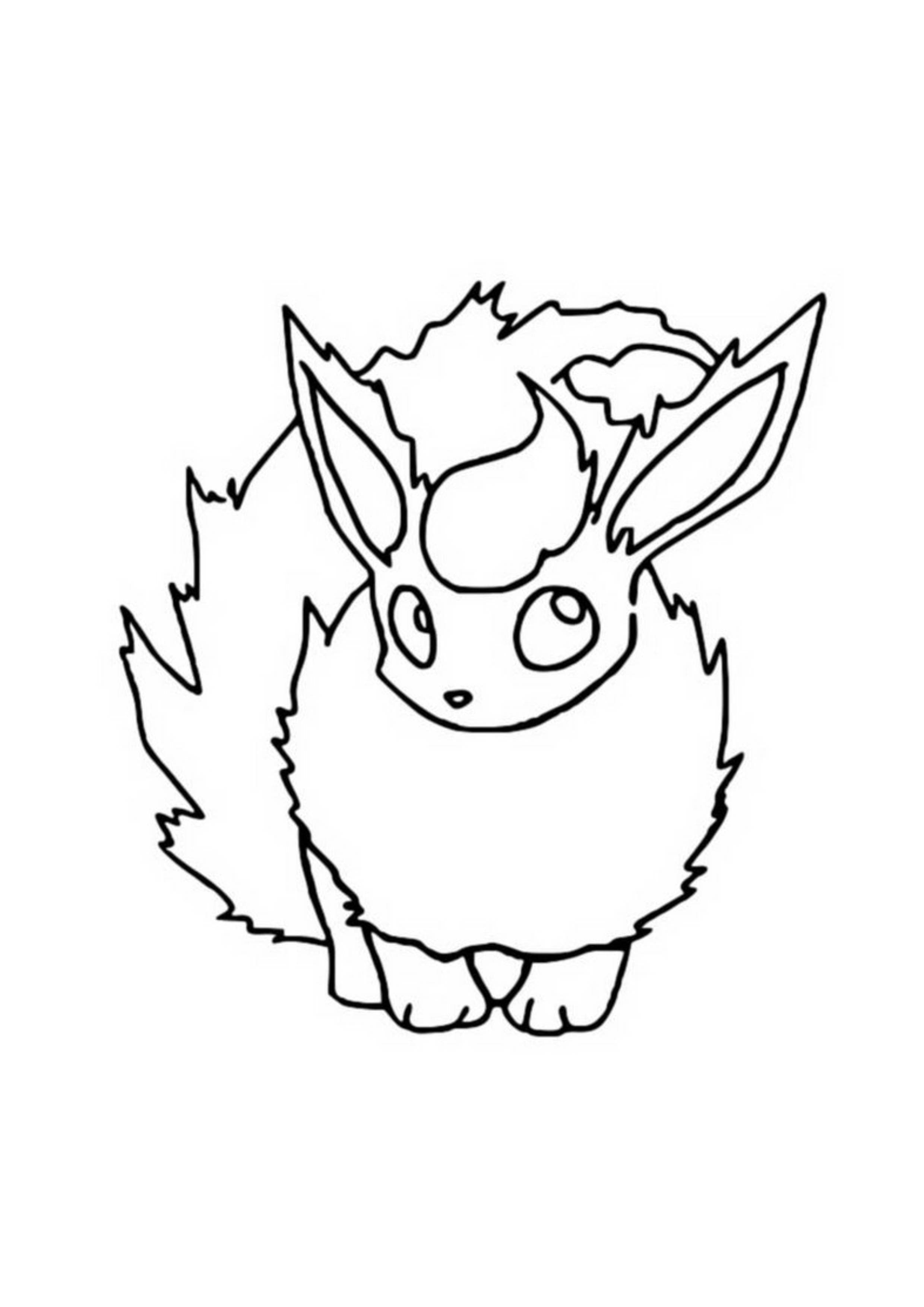Página para colorear Flareon (A4) para imprimir