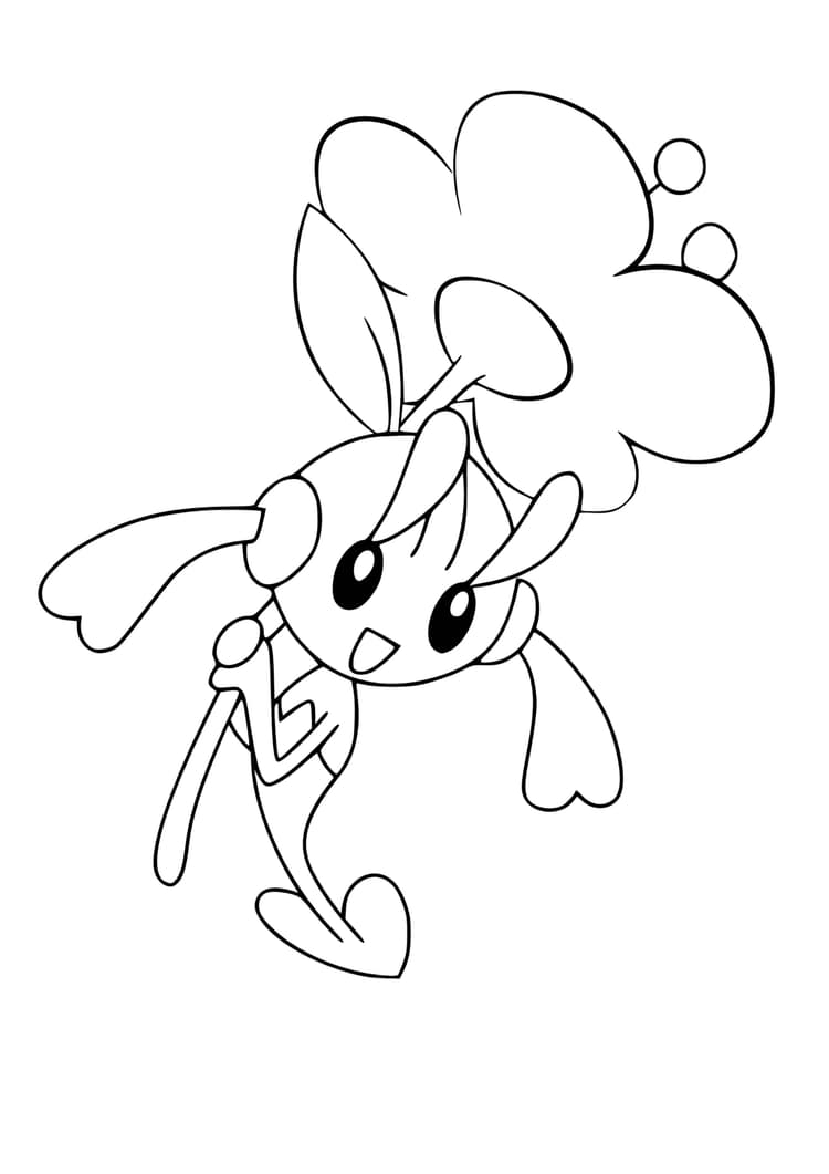 Página para colorear Floette (A4) para imprimir