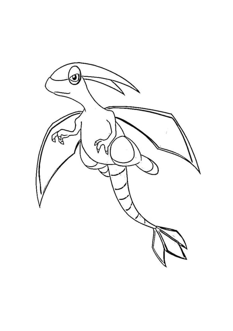 Página para colorear Flygon (A4) para imprimir