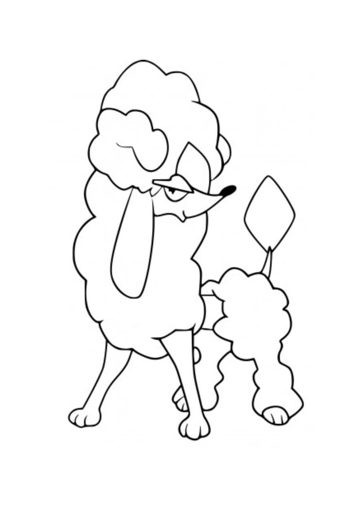 Página para colorear Furfrou (A4) para imprimir