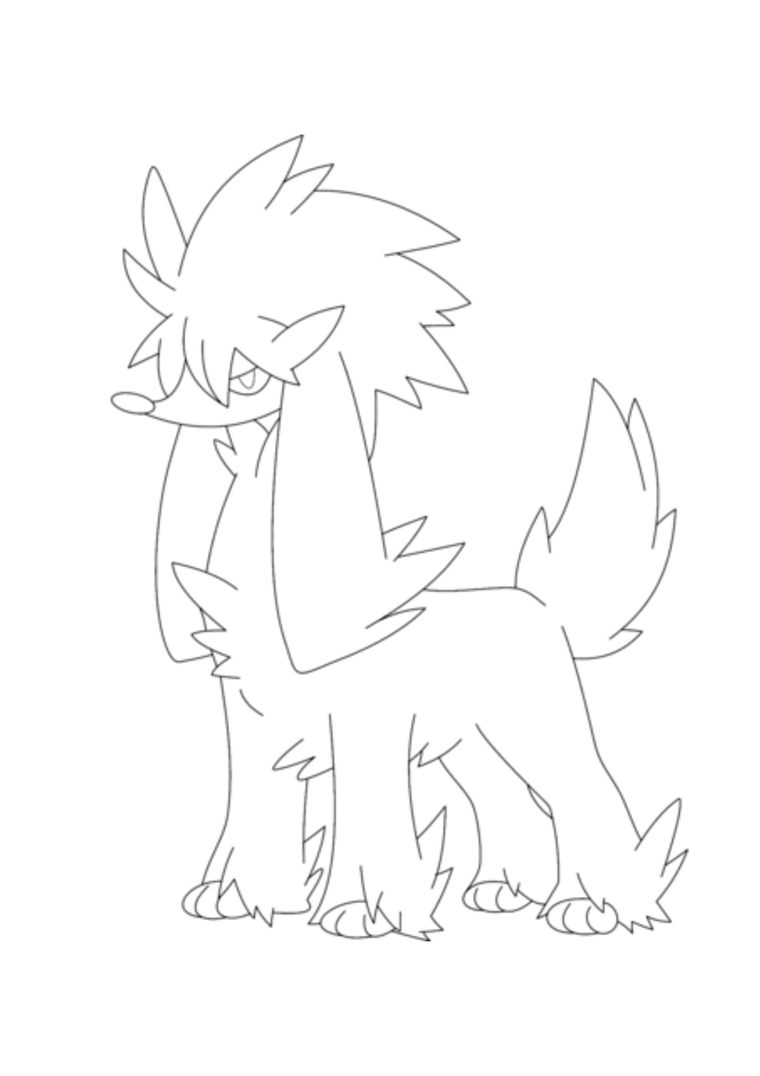 Página para colorear Furfrou (A4) para imprimir