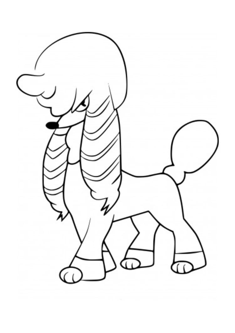 Página para colorear Furfrou (A4) para imprimir
