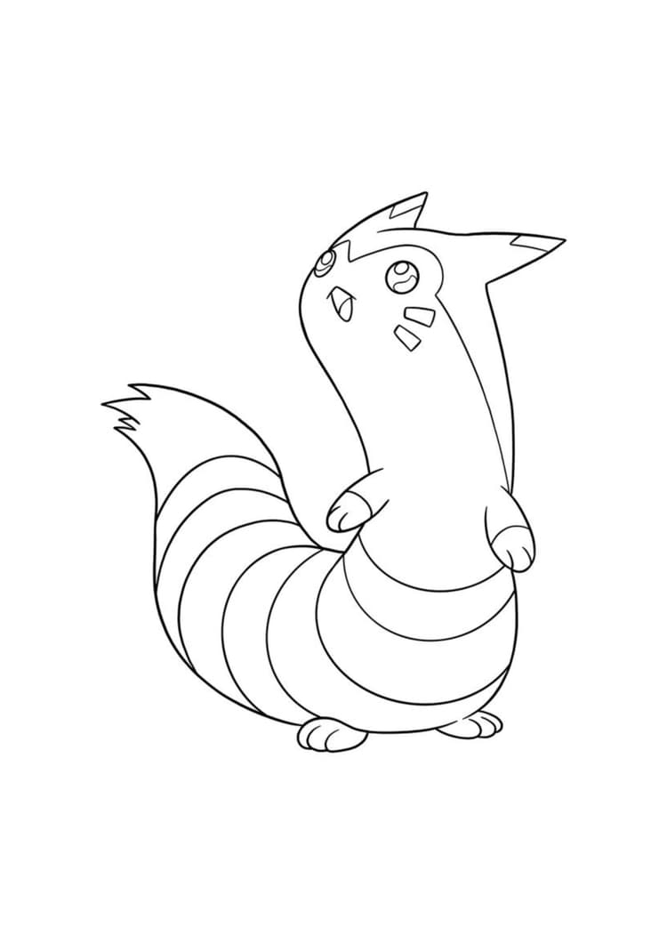Página para colorear Furret (A4) para imprimir