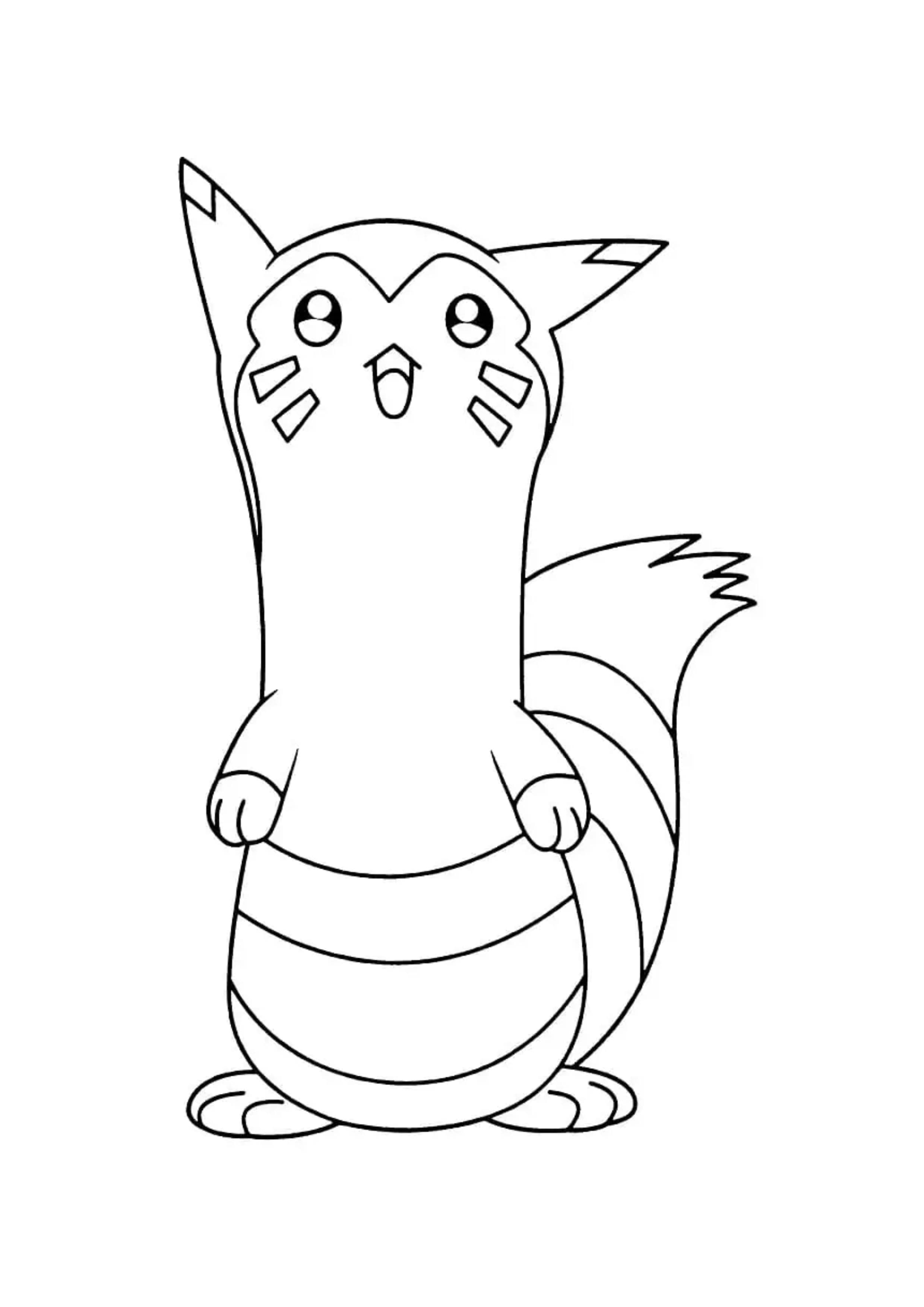 Página para colorear Furret (A4) para imprimir