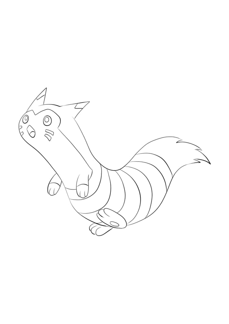 Página para colorear Furret (A4) para imprimir