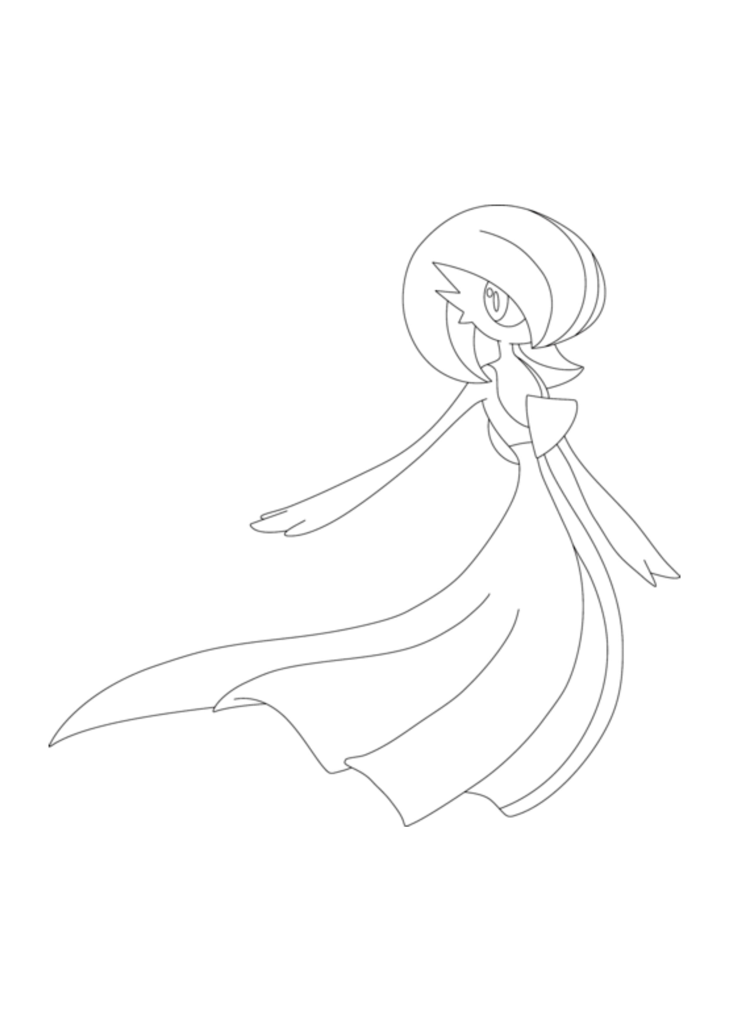 Página para colorear Gardevoir (A4) para imprimir