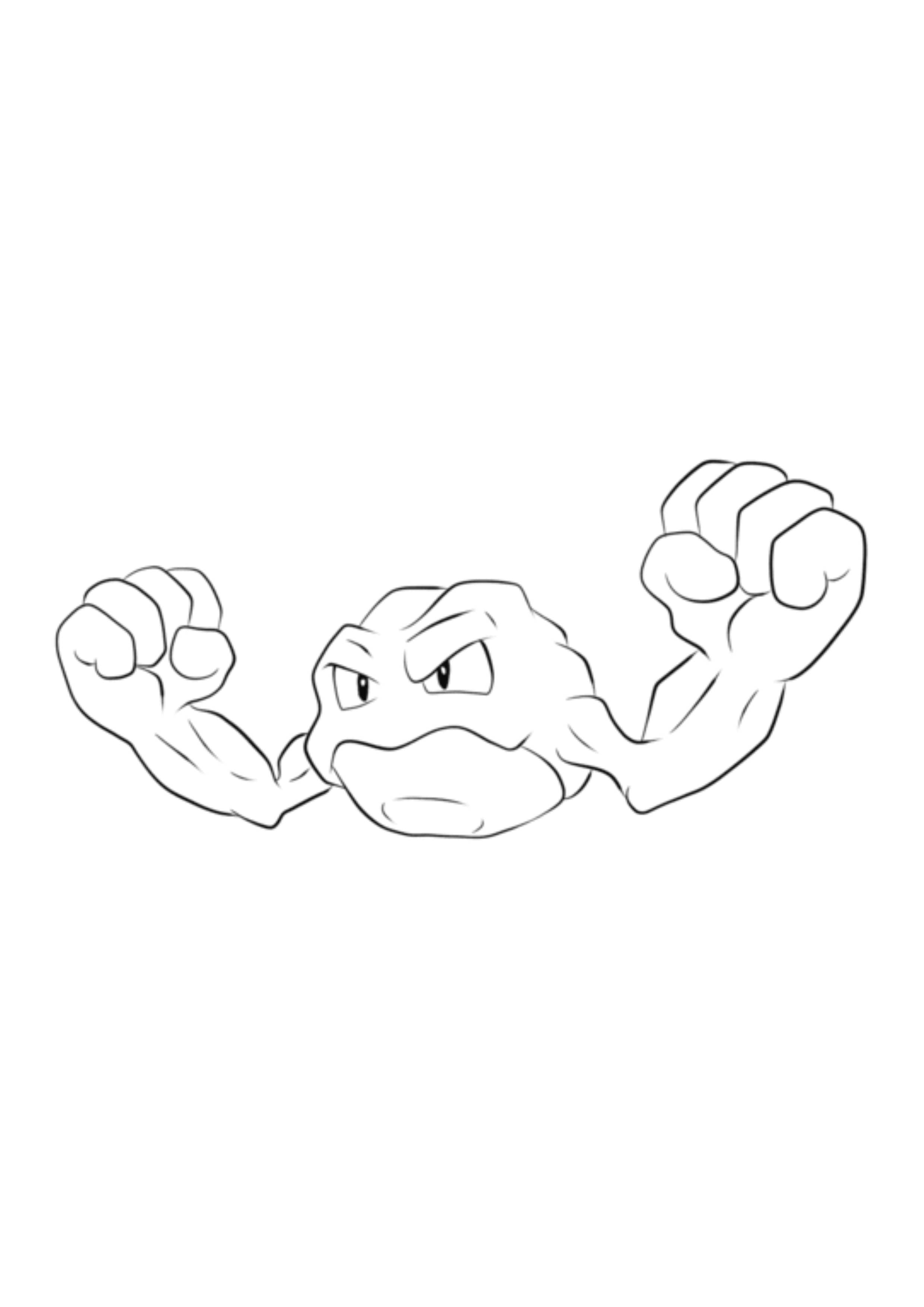 Página para colorear Geodude (A4) para imprimir