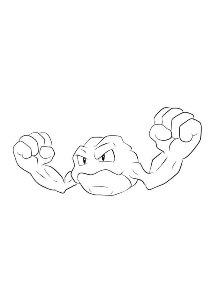 Página para colorear Geodude (A4) para imprimir