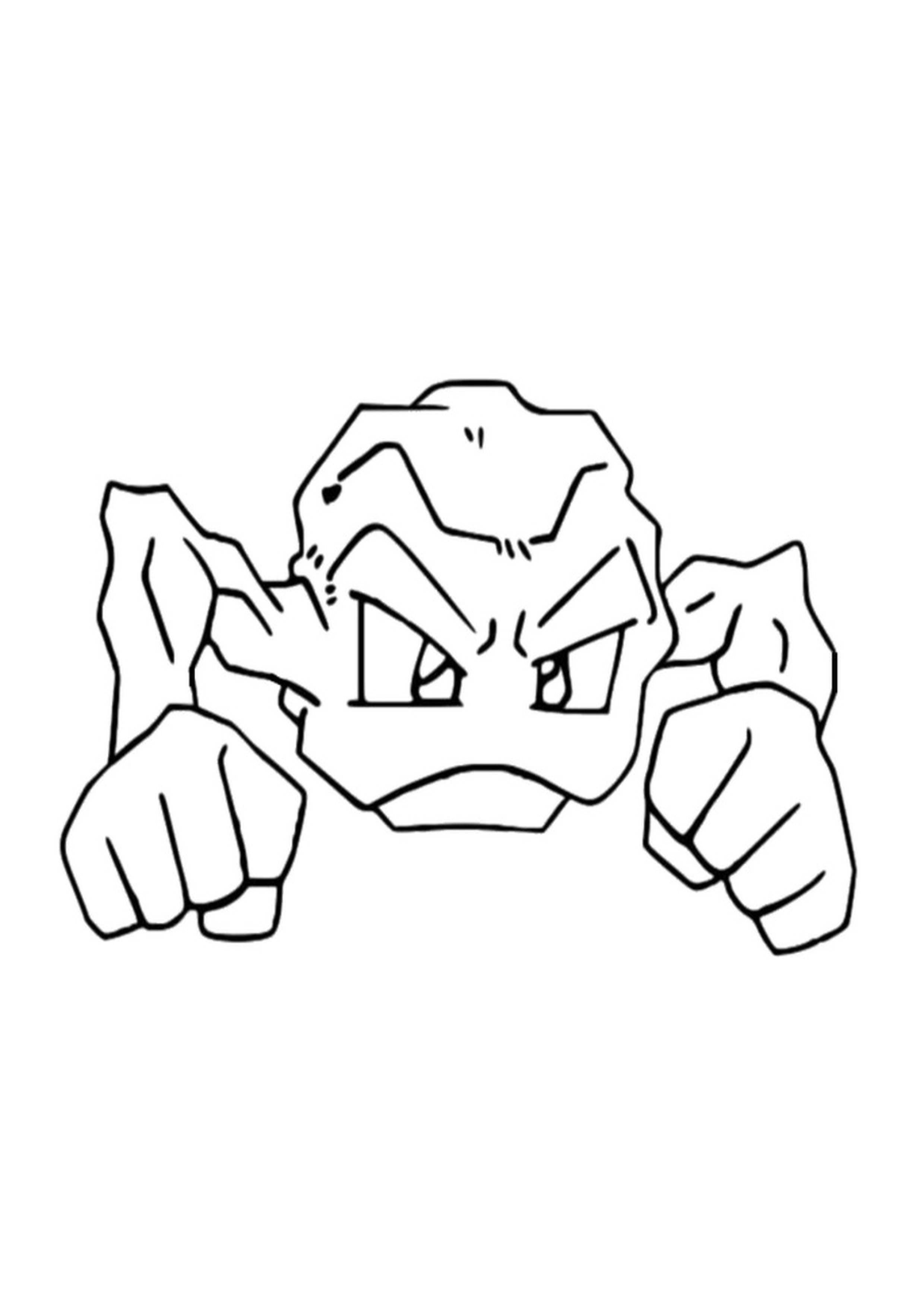 Página para colorear Geodude (A4) para imprimir