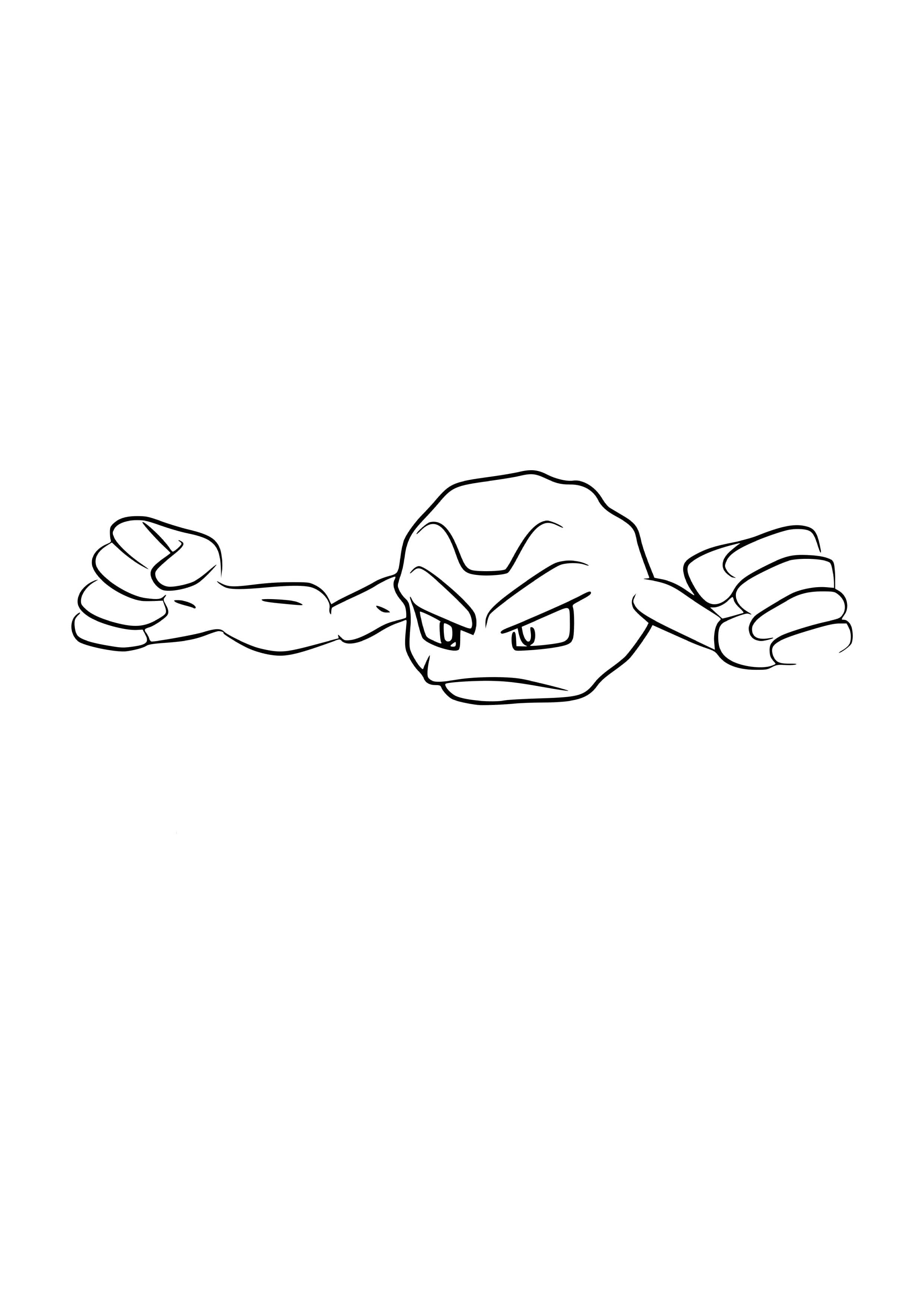 Página para colorear Geodude (A4) para imprimir