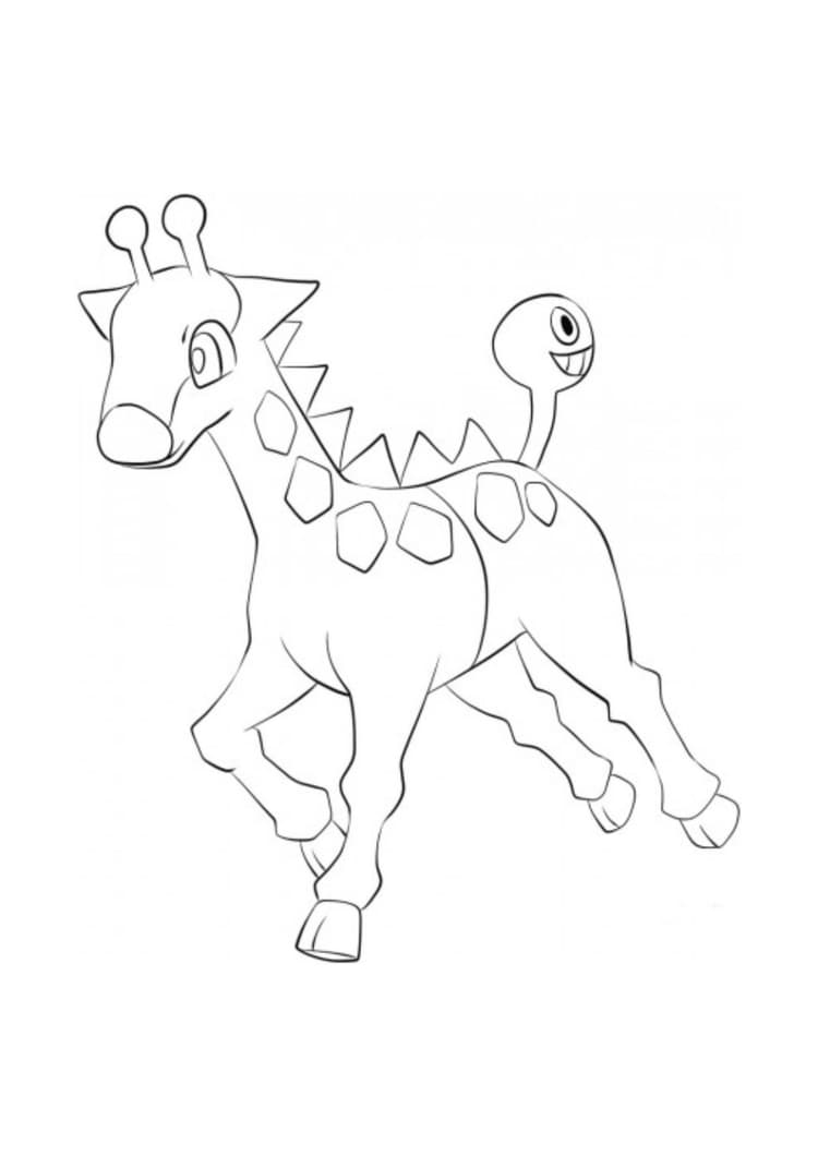 Página para colorear Girafarig (A4) para imprimir