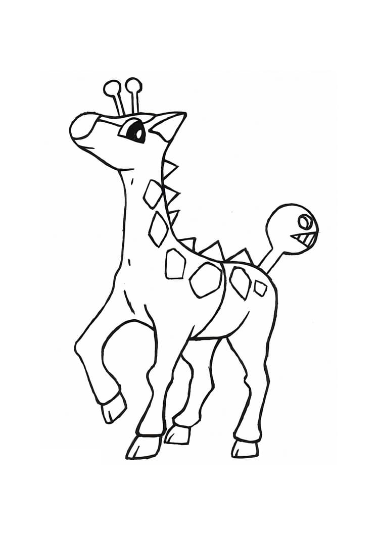 Página para colorear Girafarig (A4) para imprimir