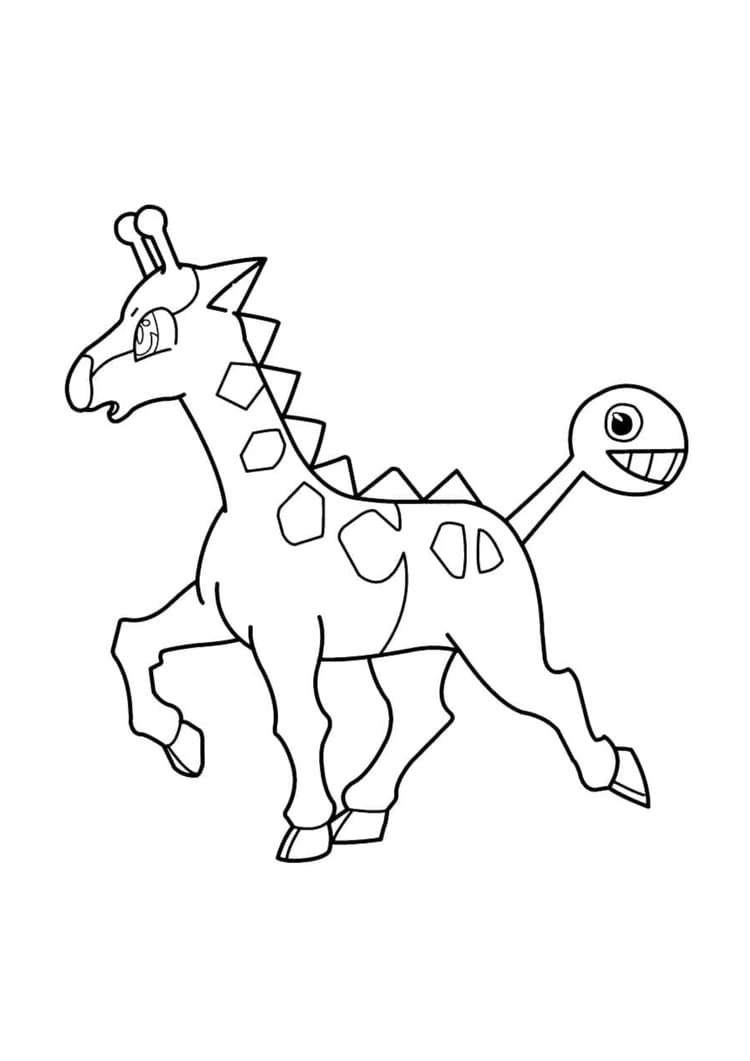 Página para colorear Girafarig (A4) para imprimir