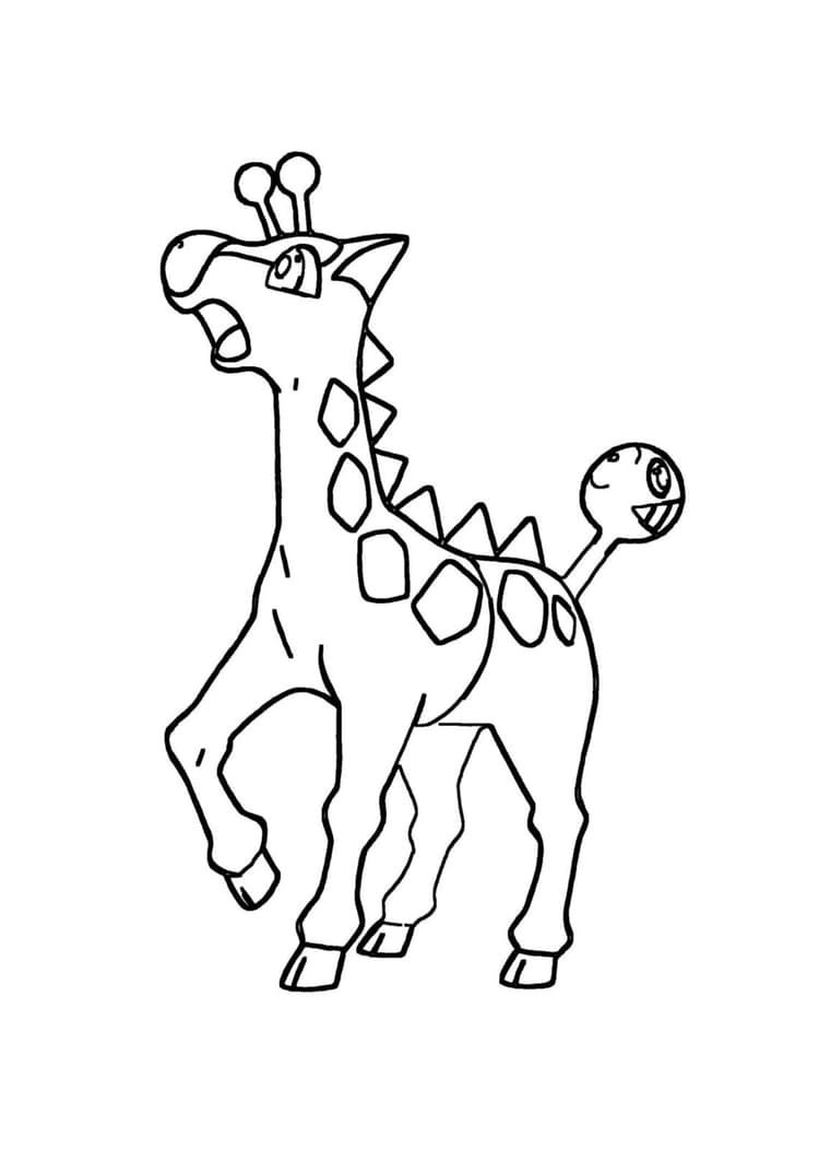 Página para colorear Girafarig (A4) para imprimir