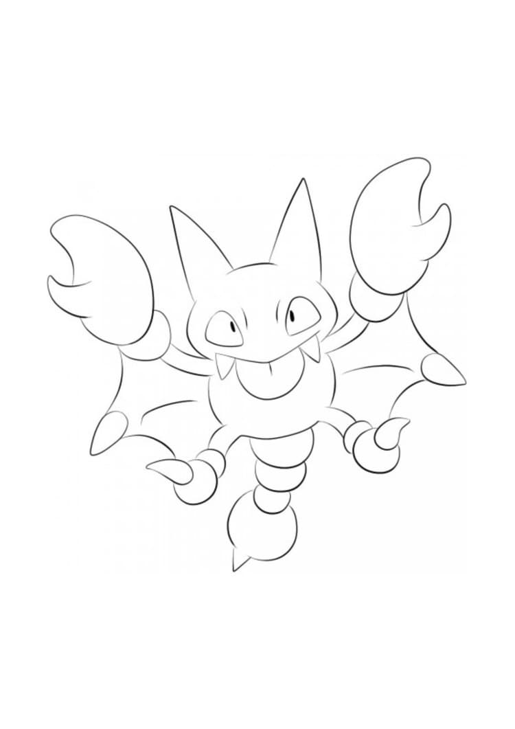 Página para colorear Gligar (A4) para imprimir
