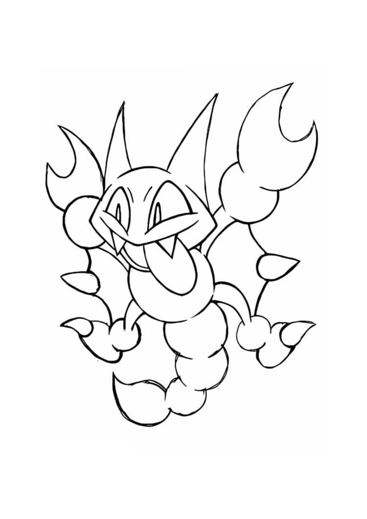 Página para colorear Gligar (A4) para imprimir