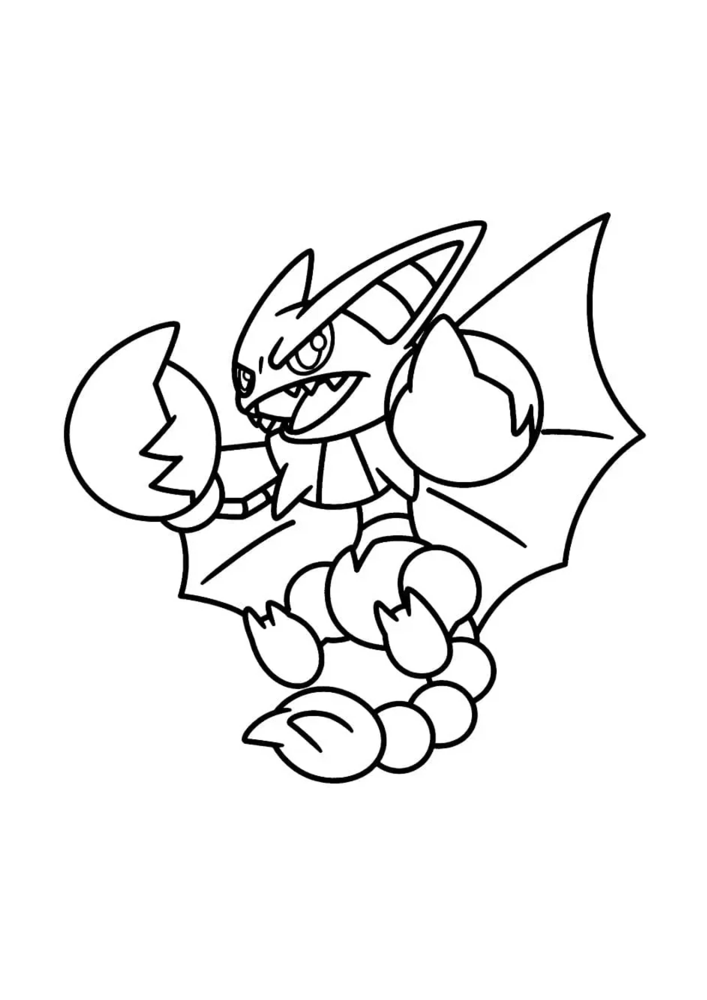 Página para colorear Gligar (A4) para imprimir